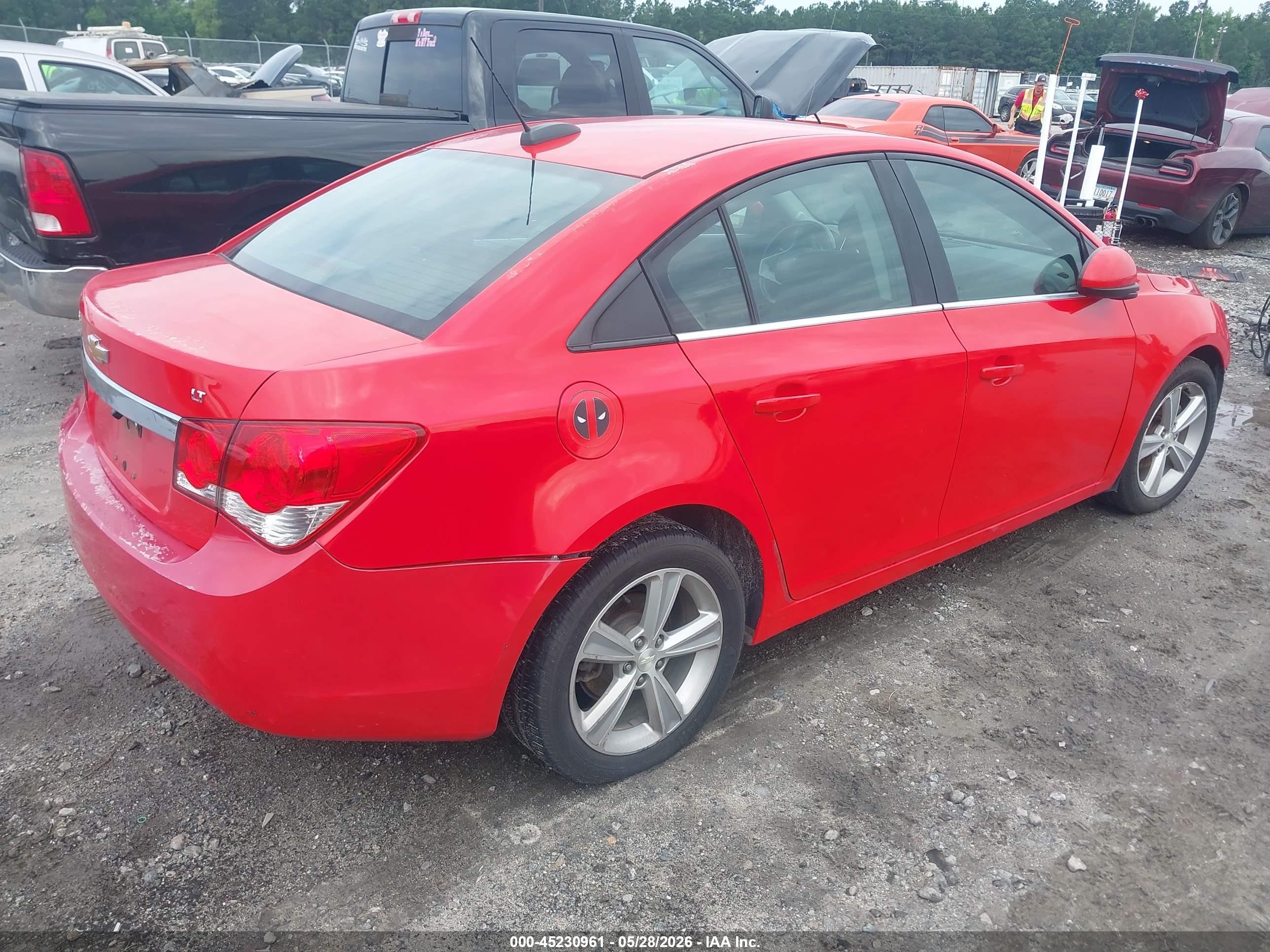 2015 Chevrolet Cruze 2lt Auto Red vin: 1G1PE5SB0F7179595