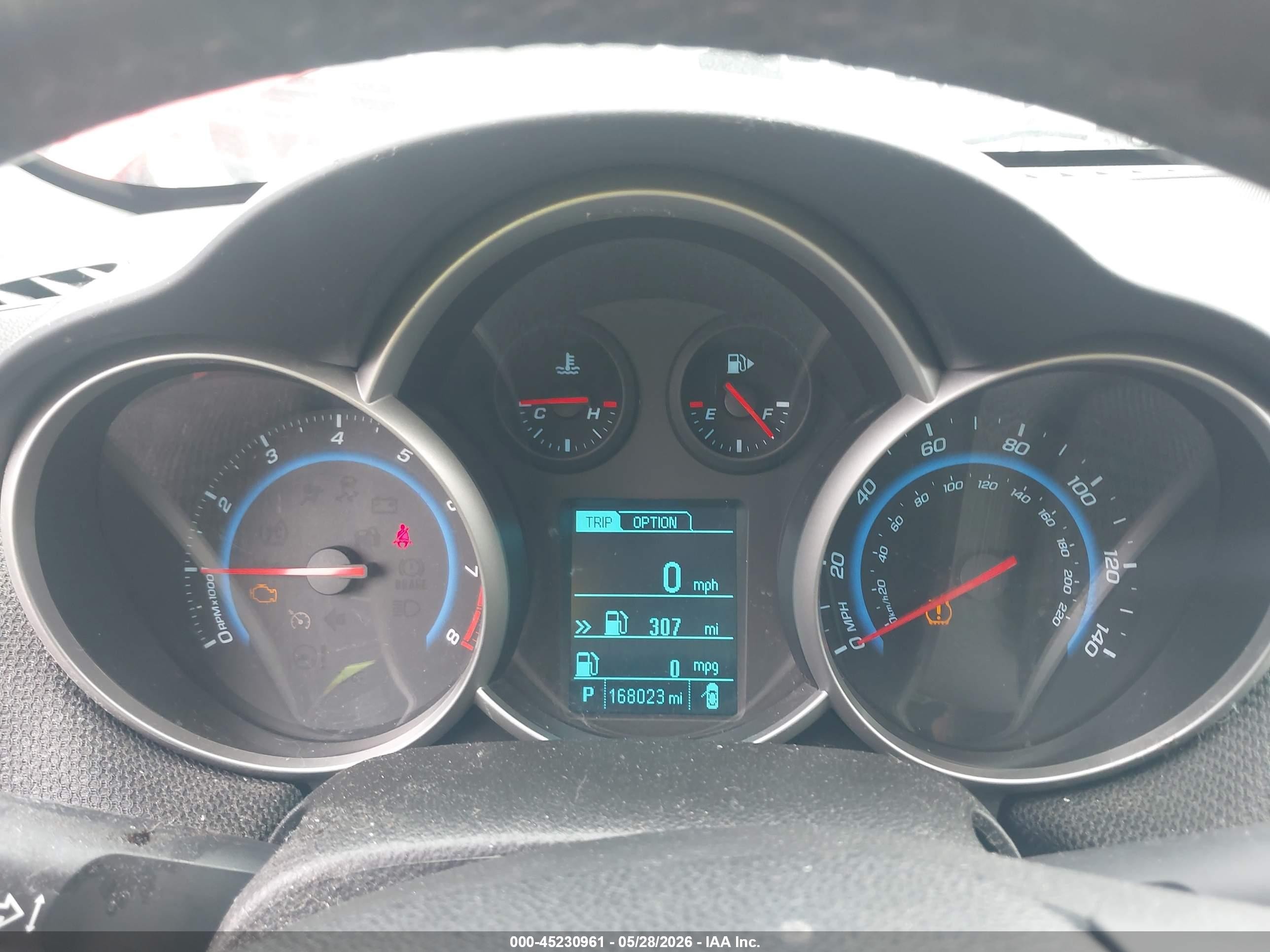 2015 Chevrolet Cruze 2lt Auto Red vin: 1G1PE5SB0F7179595