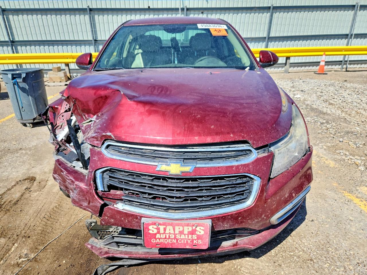 2015 Chevrolet Cruze Lt Burgundy vin: 1G1PE5SB0F7184800