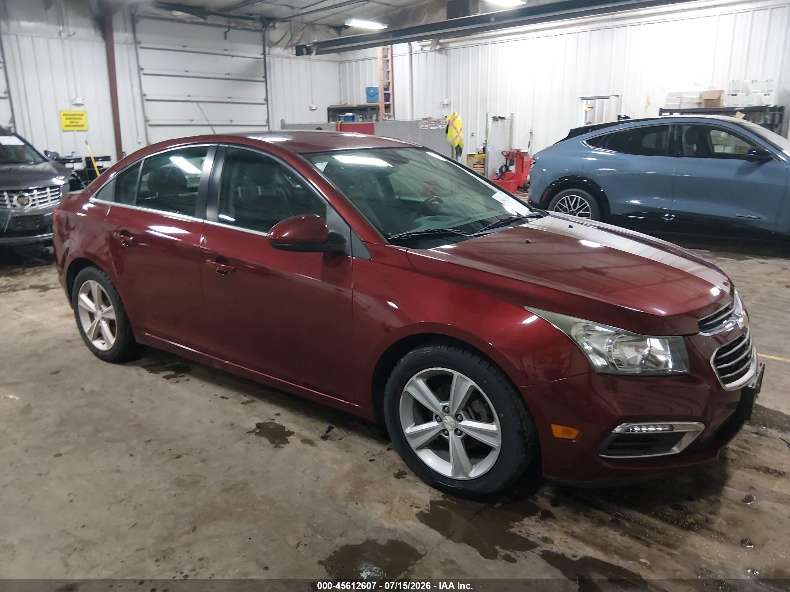 2015 Chevrolet Cruze 2lt Auto Red vin: 1G1PE5SB0F7232523