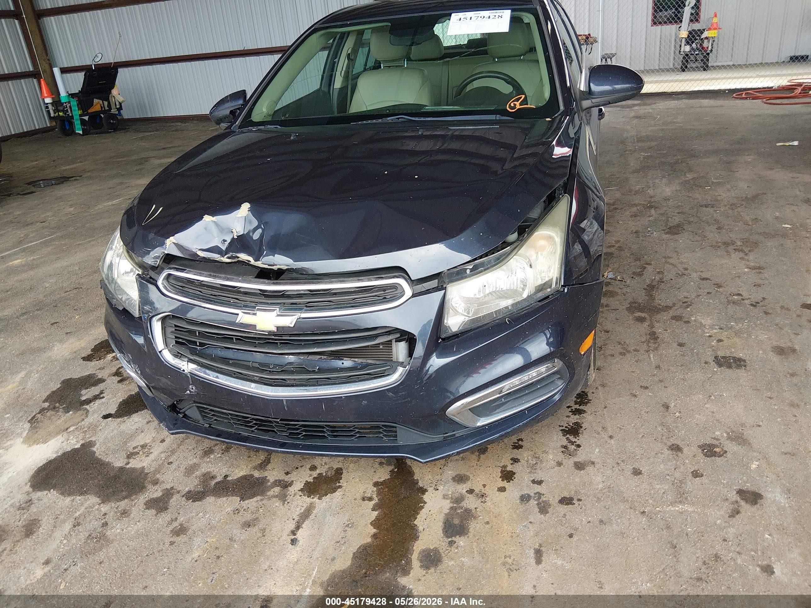 2015 Chevrolet Cruze 2lt Auto Blue vin: 1G1PE5SB0F7235518