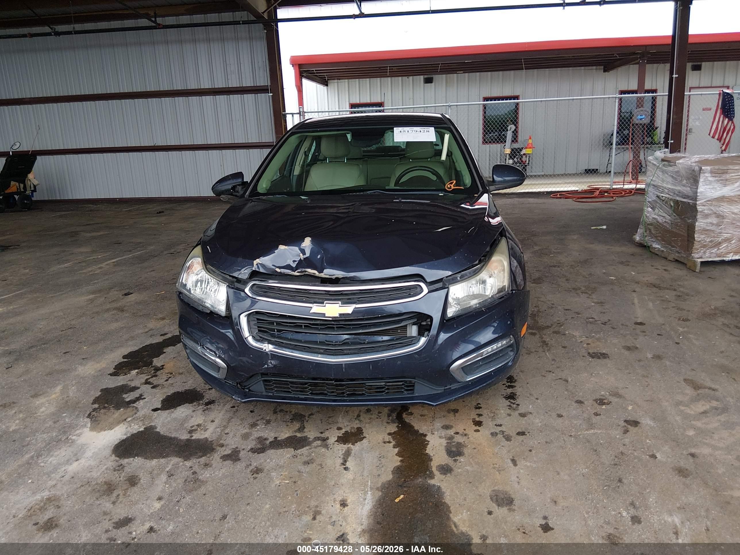 2015 Chevrolet Cruze 2lt Auto Blue vin: 1G1PE5SB0F7235518