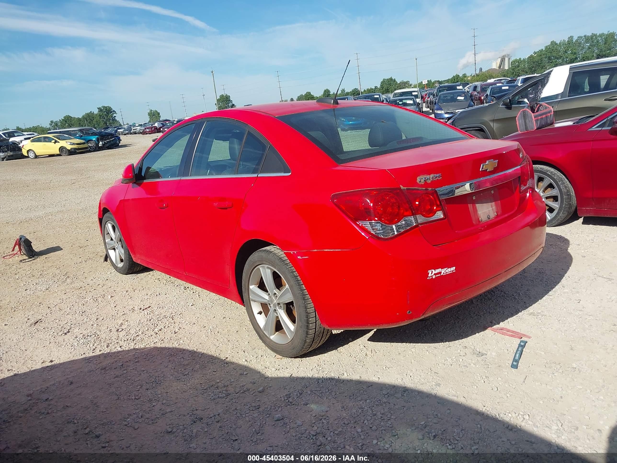 2015 Chevrolet Cruze 2lt Auto Red vin: 1G1PE5SB0F7241061