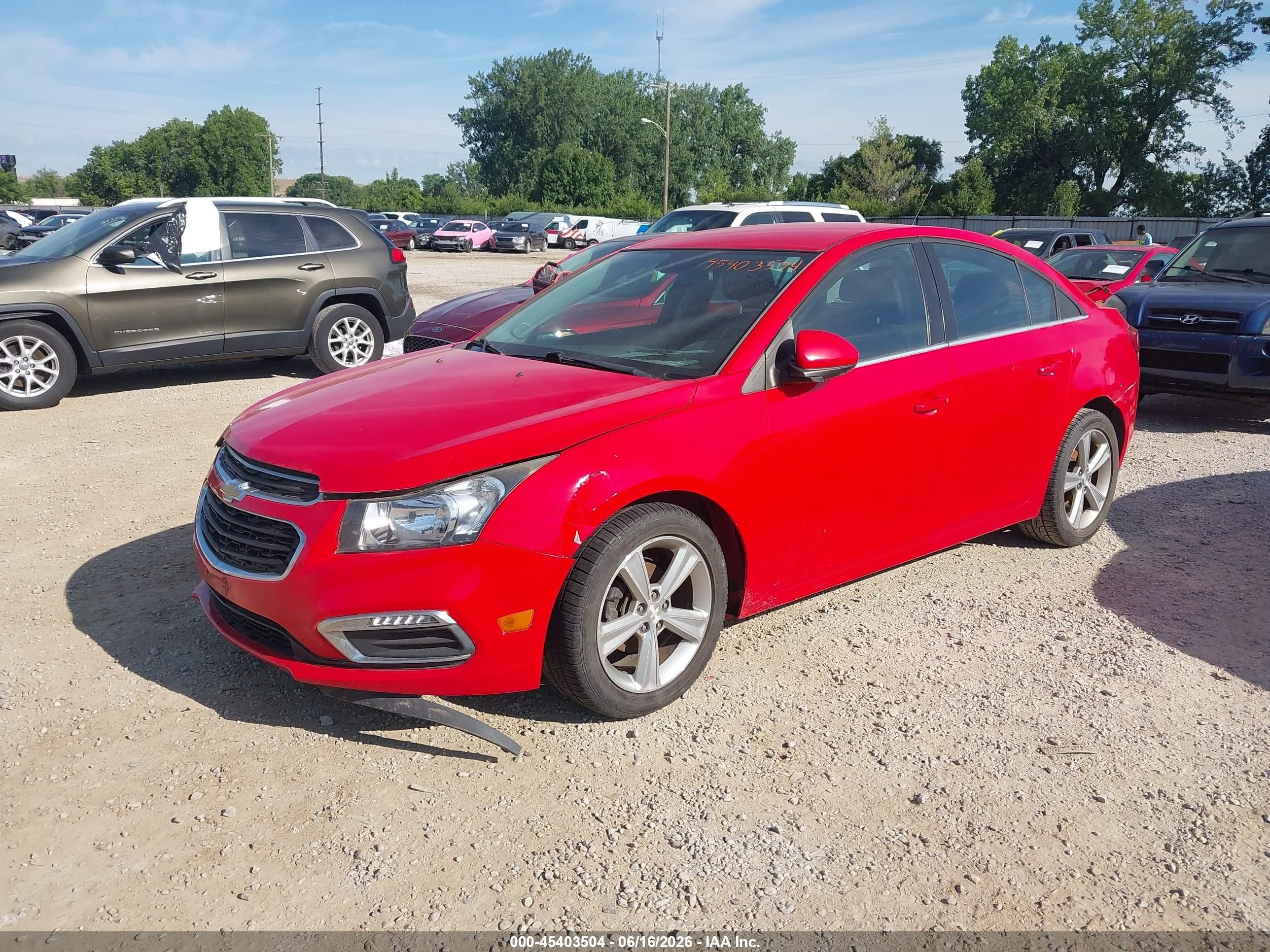 2015 Chevrolet Cruze 2lt Auto Red vin: 1G1PE5SB0F7241061