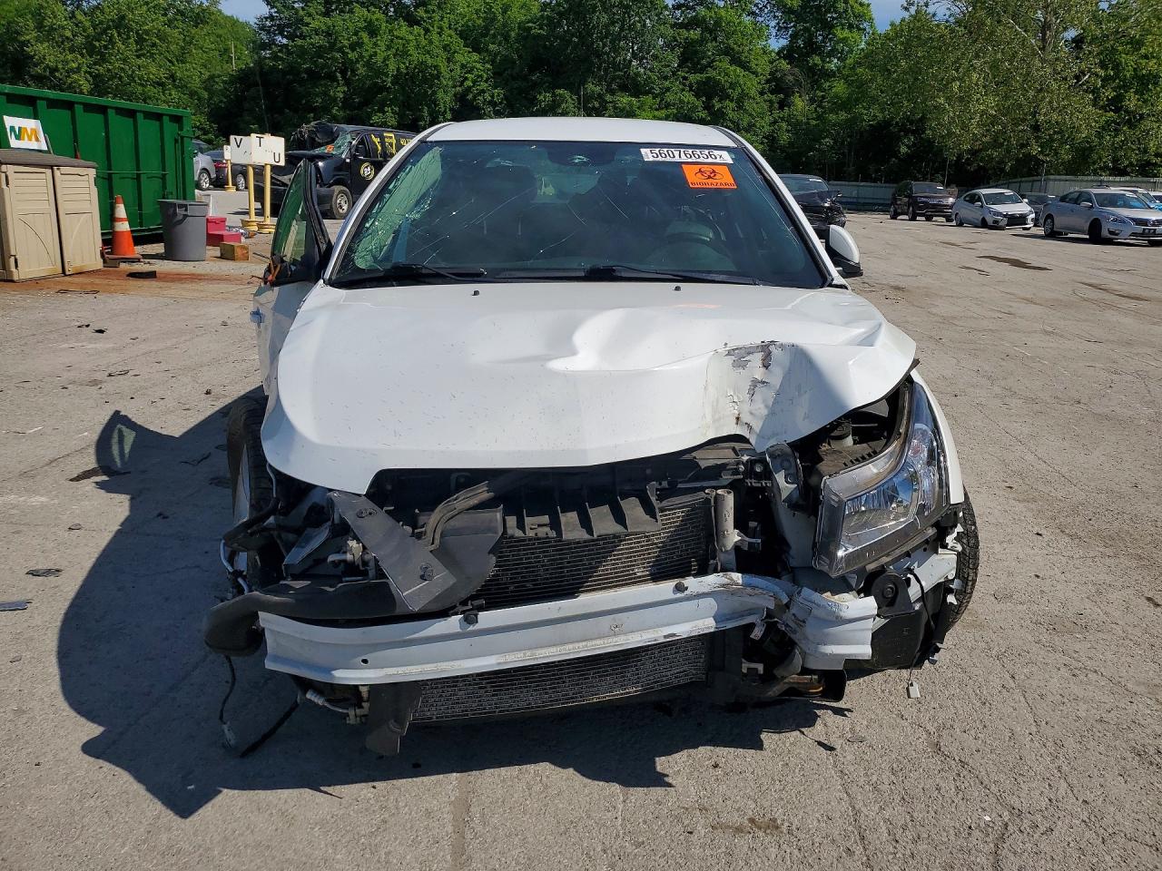 2015 Chevrolet Cruze Lt White vin: 1G1PE5SB0F7262850