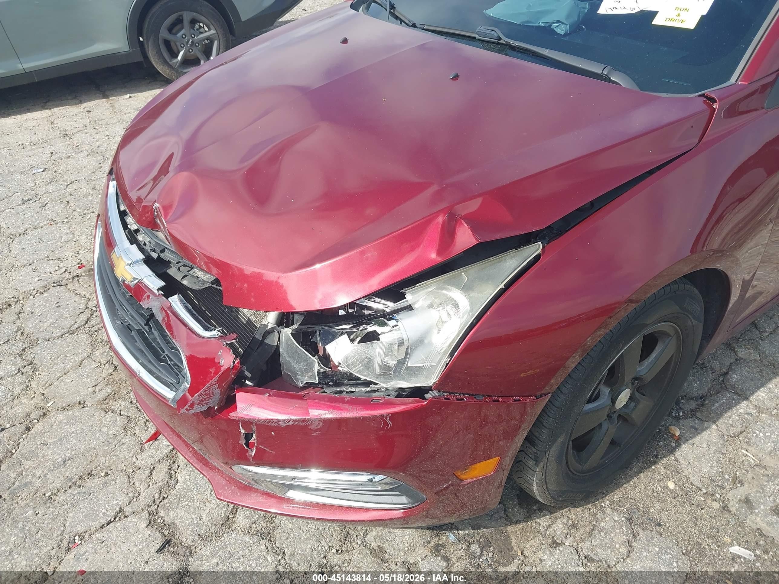 2016 Chevrolet Cruze Limited 1lt Auto Maroon vin: 1G1PE5SB0G7194647