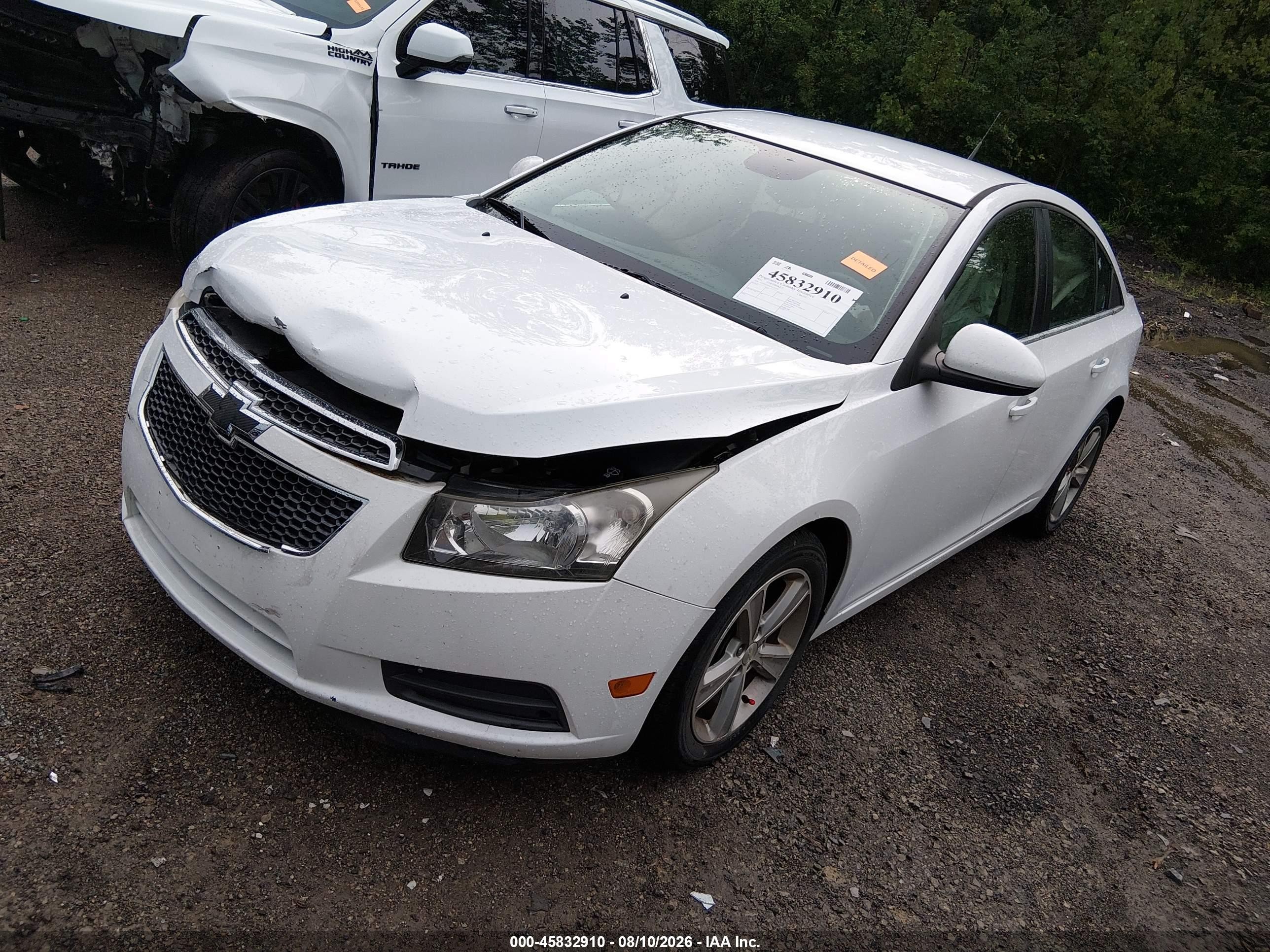 2013 Chevrolet Cruze 2lt Auto White vin: 1G1PE5SB1D7122125