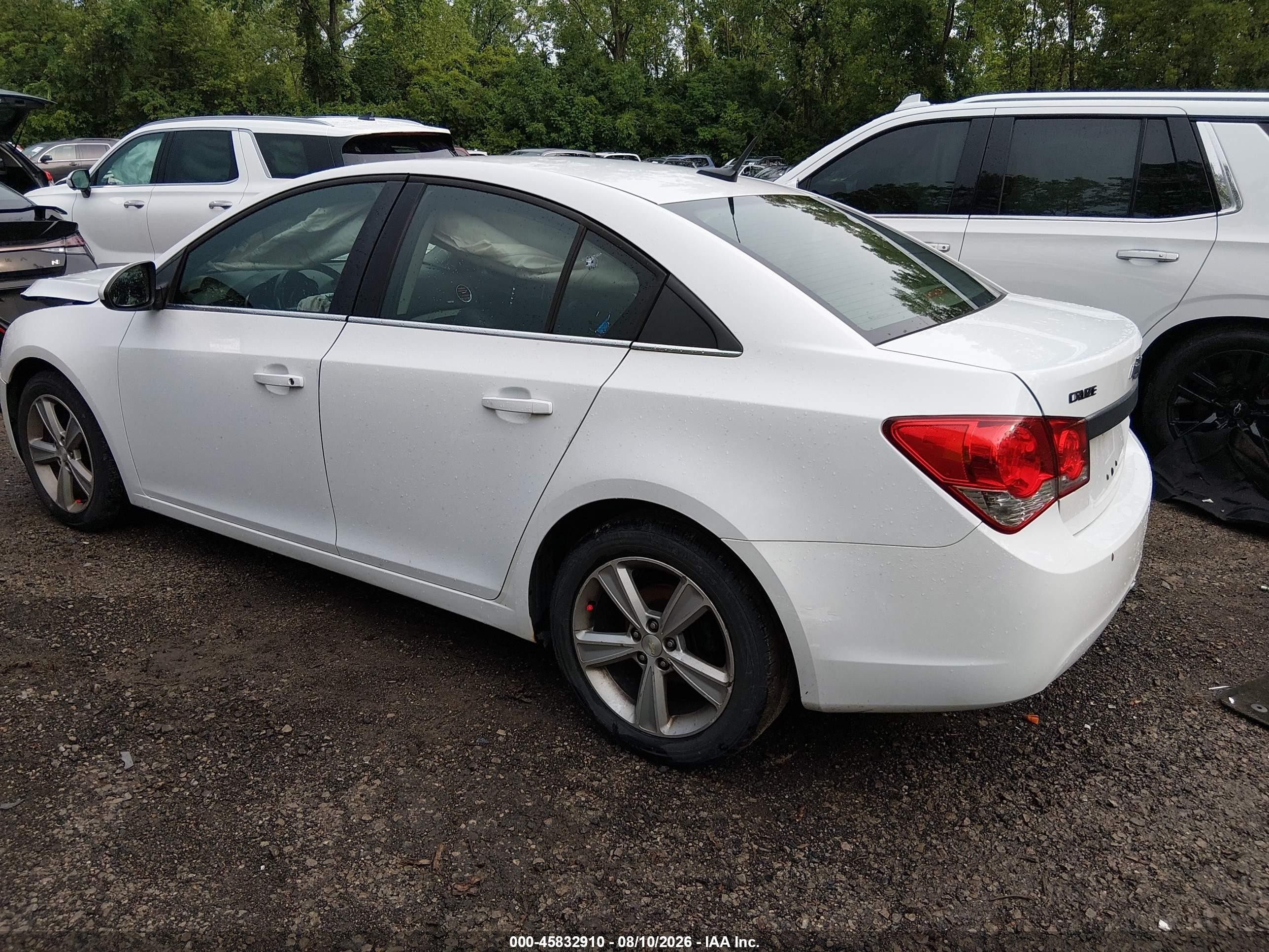 2013 Chevrolet Cruze 2lt Auto White vin: 1G1PE5SB1D7122125