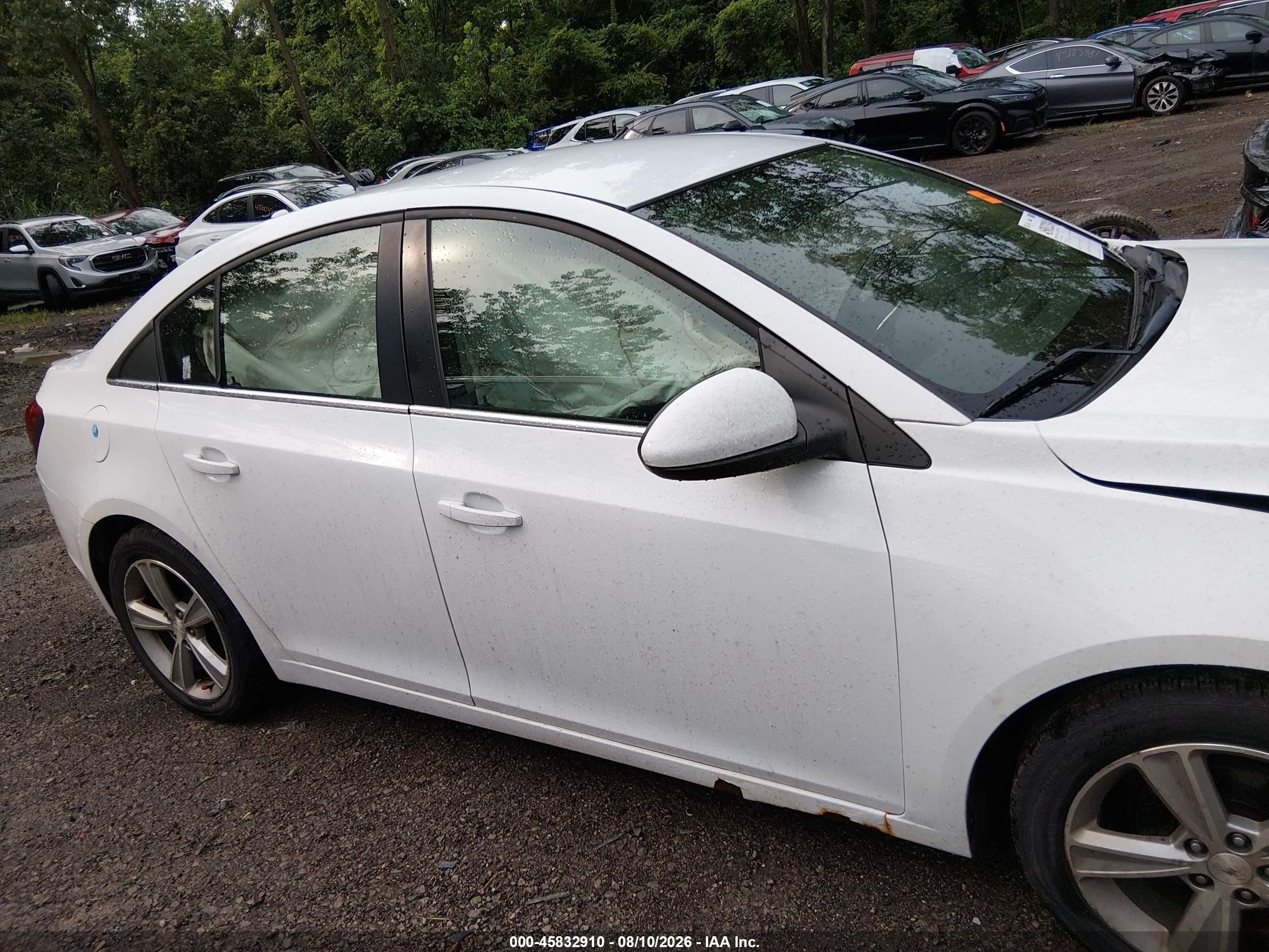2013 Chevrolet Cruze 2lt Auto White vin: 1G1PE5SB1D7122125