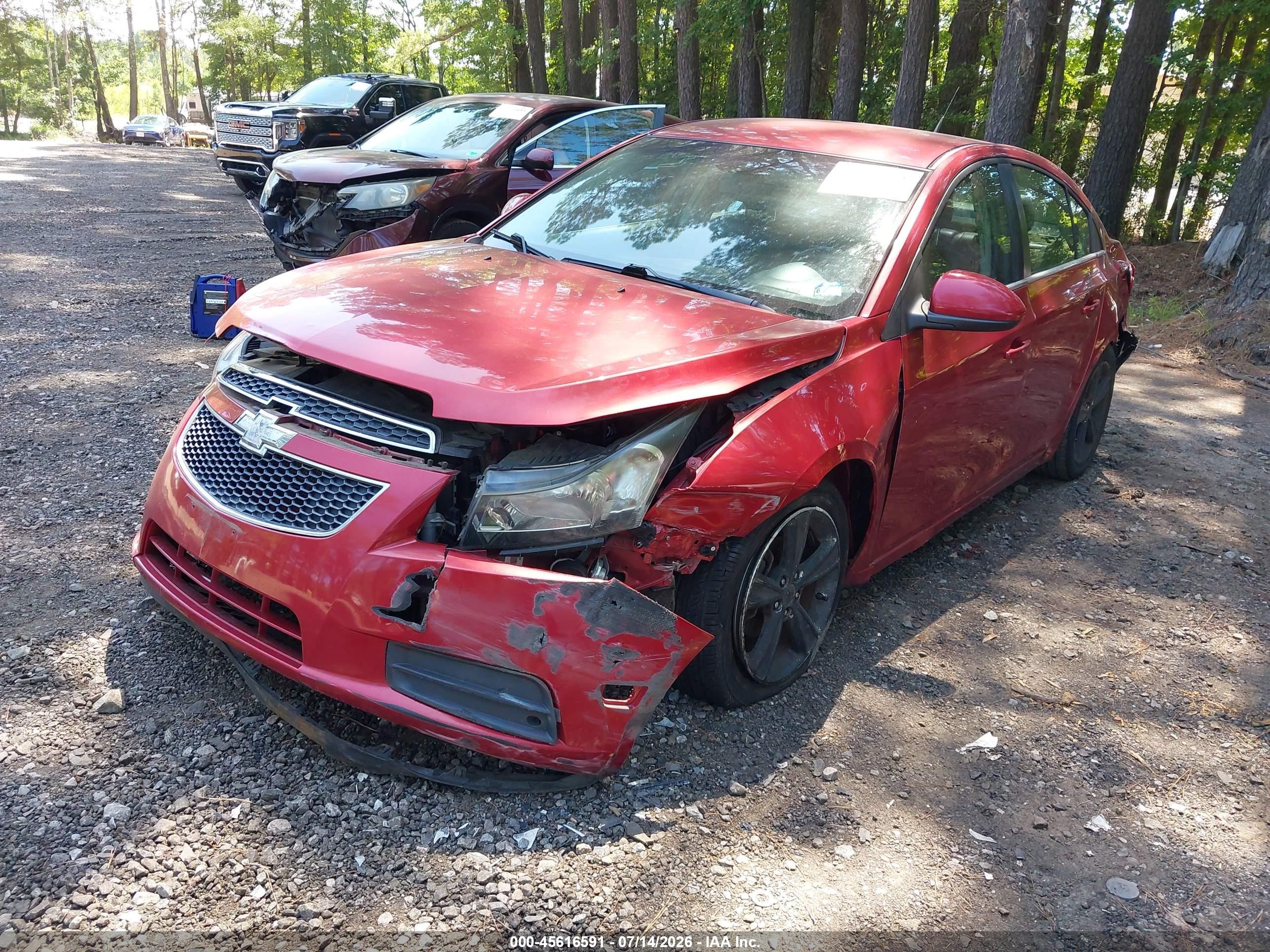 2014 Chevrolet Cruze 2lt Auto Red vin: 1G1PE5SB1E7285620
