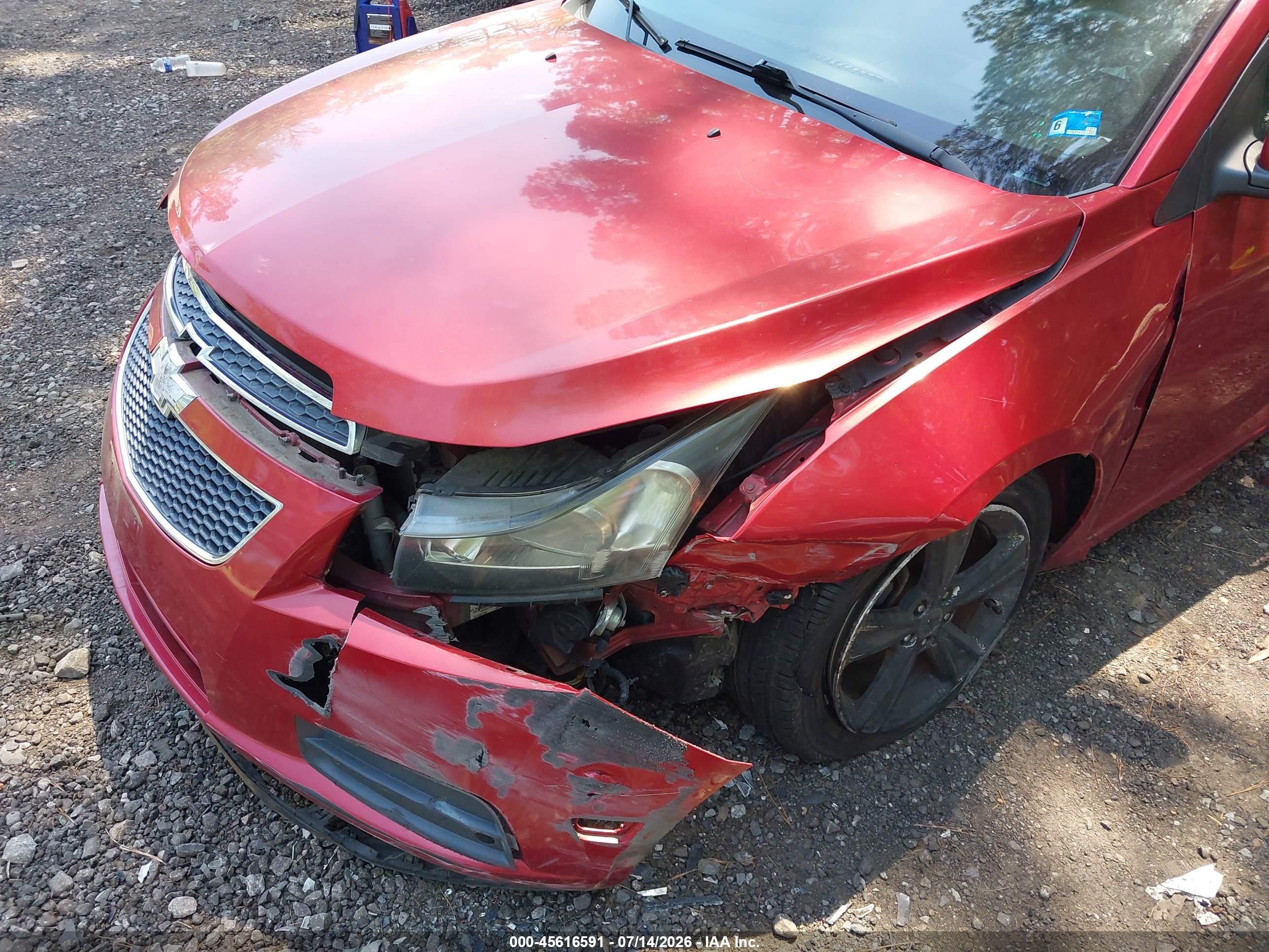2014 Chevrolet Cruze 2lt Auto Red vin: 1G1PE5SB1E7285620
