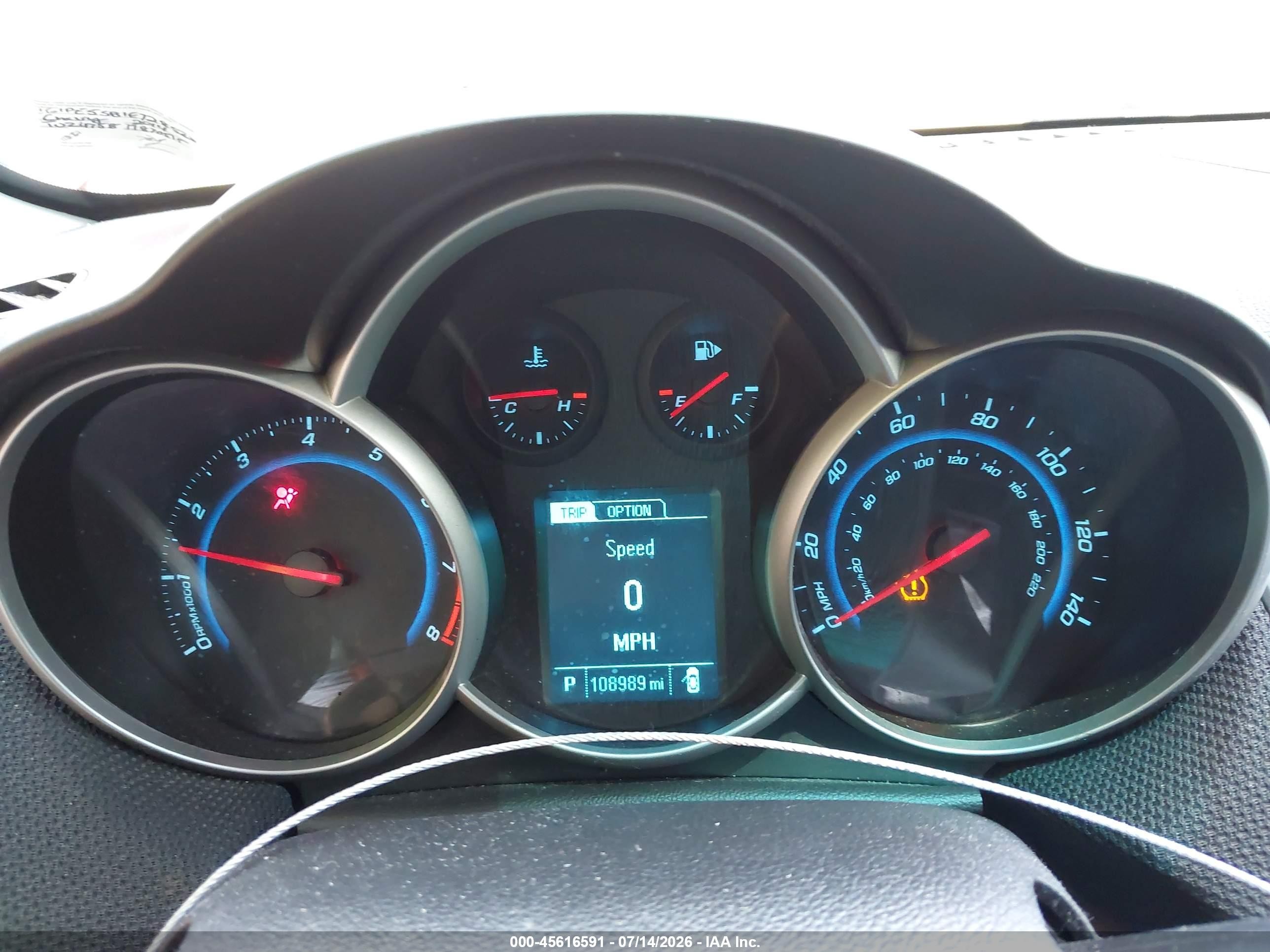 2014 Chevrolet Cruze 2lt Auto Red vin: 1G1PE5SB1E7285620