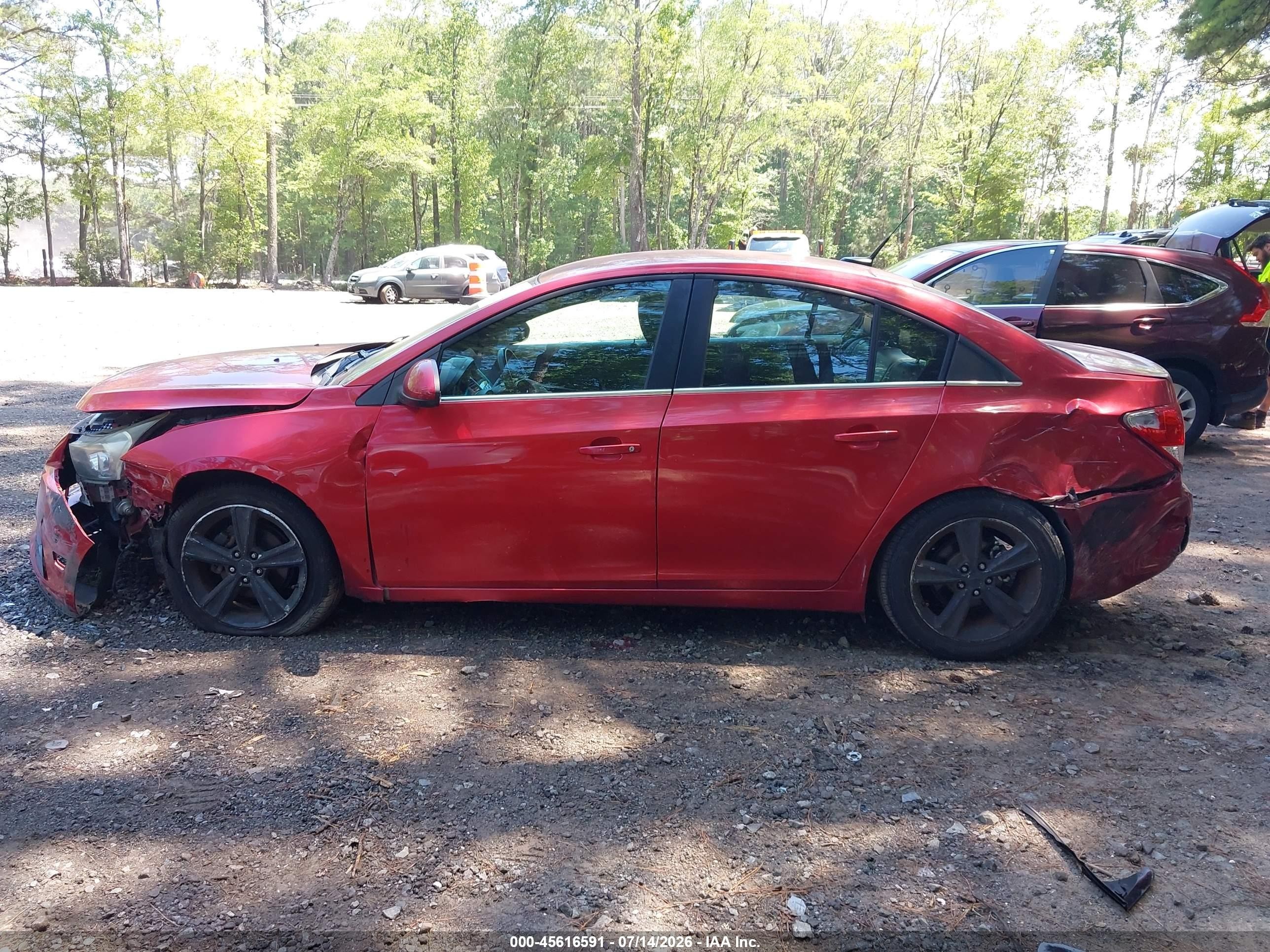 2014 Chevrolet Cruze 2lt Auto Red vin: 1G1PE5SB1E7285620