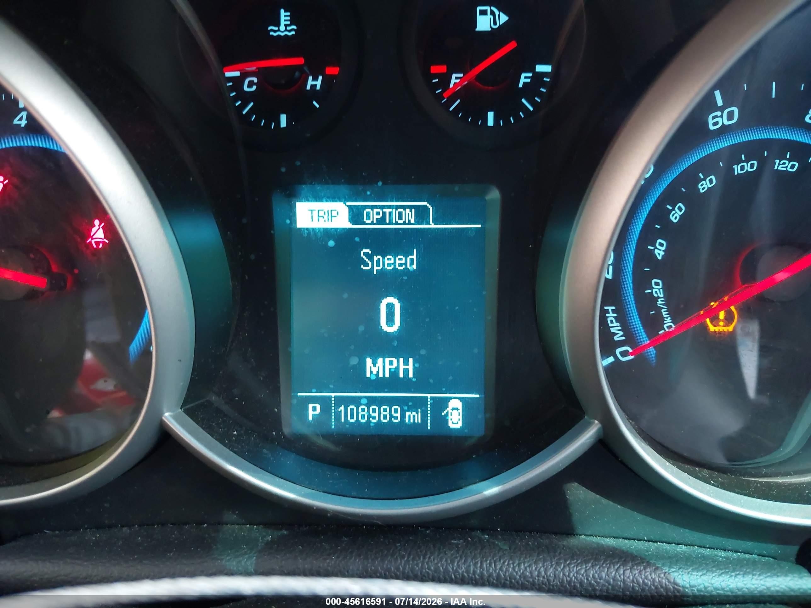 2014 Chevrolet Cruze 2lt Auto Red vin: 1G1PE5SB1E7285620