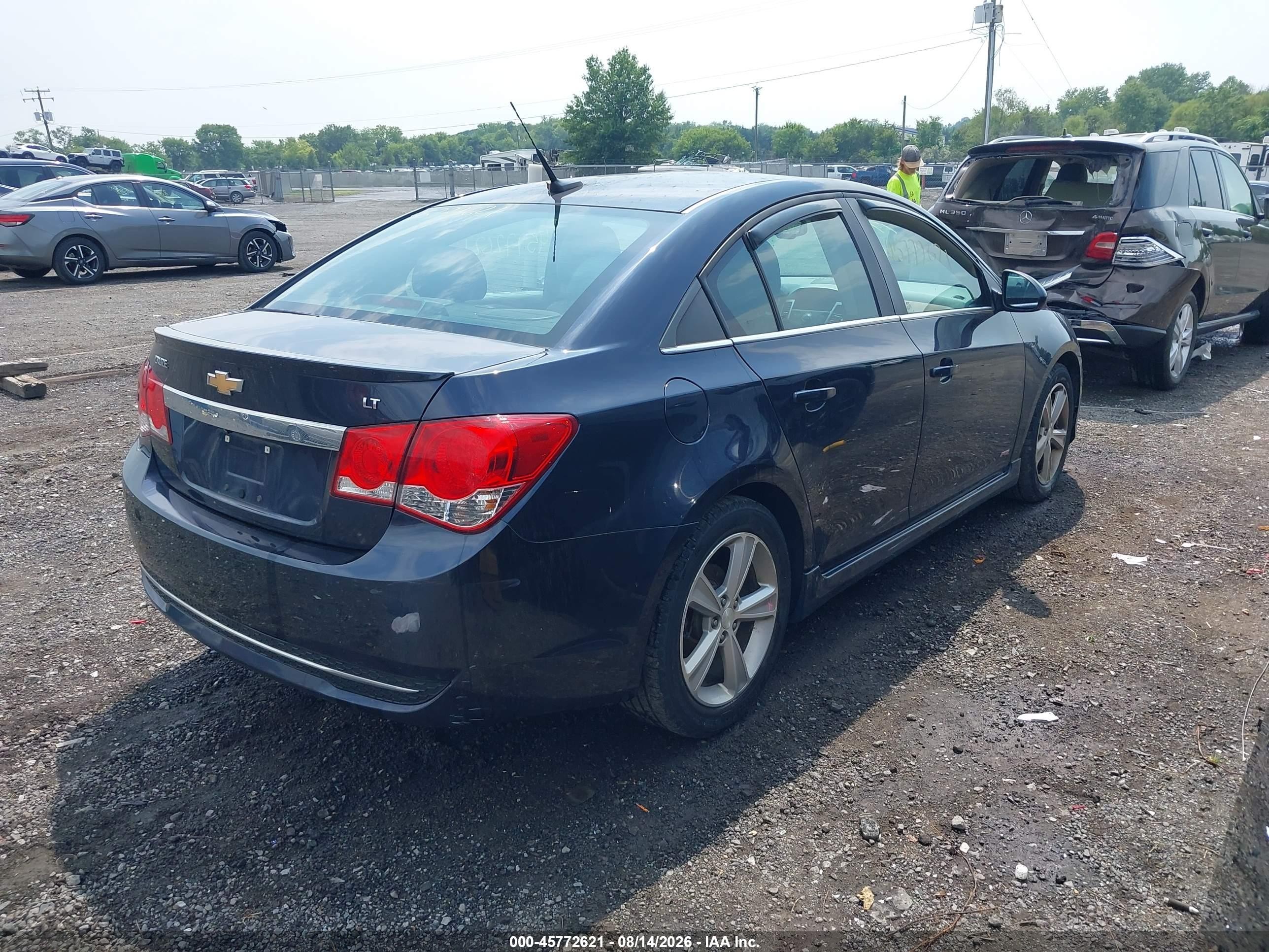 2014 Chevrolet Cruze 2lt Auto Blue vin: 1G1PE5SB1E7326988