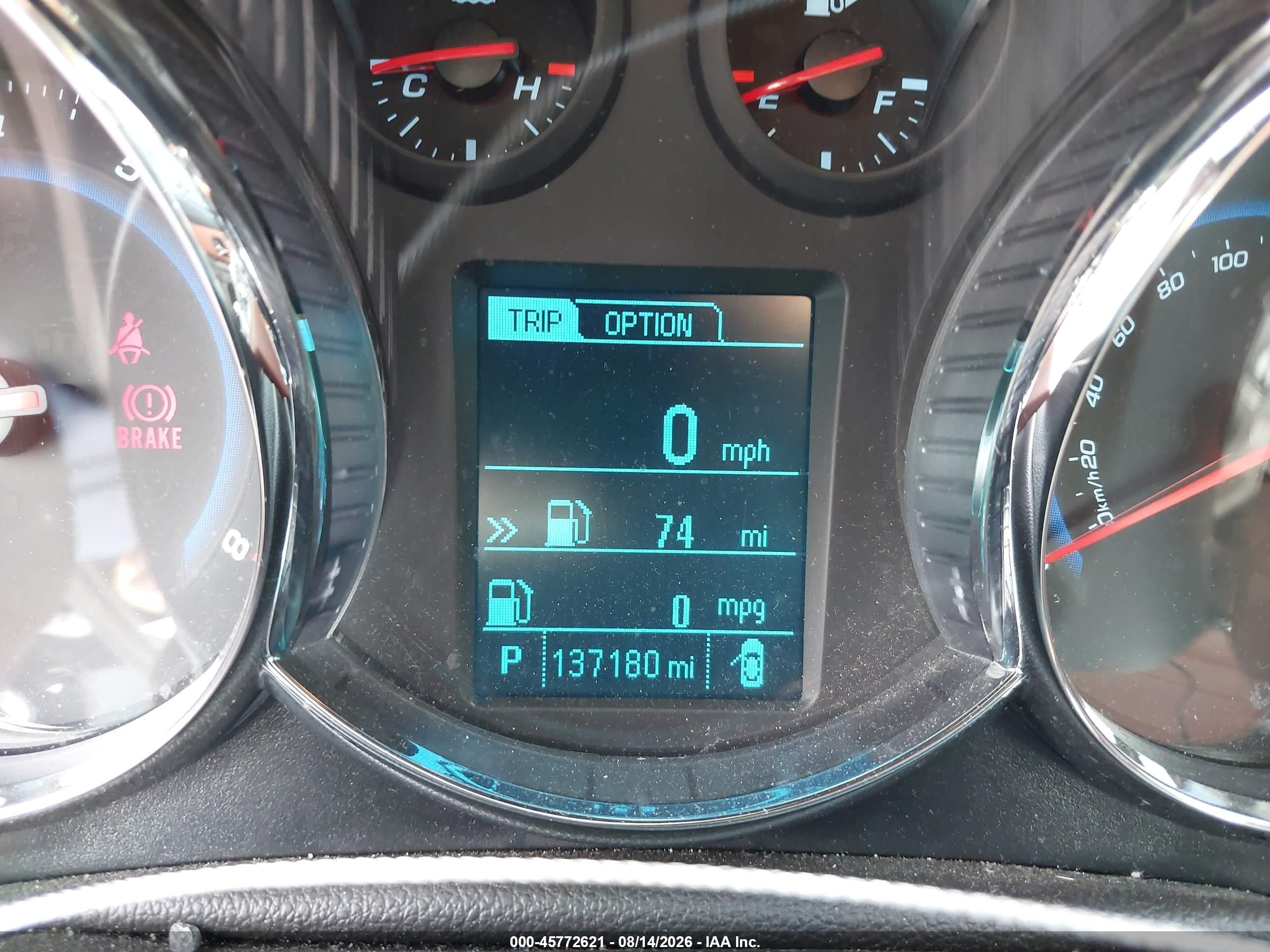 2014 Chevrolet Cruze 2lt Auto Blue vin: 1G1PE5SB1E7326988