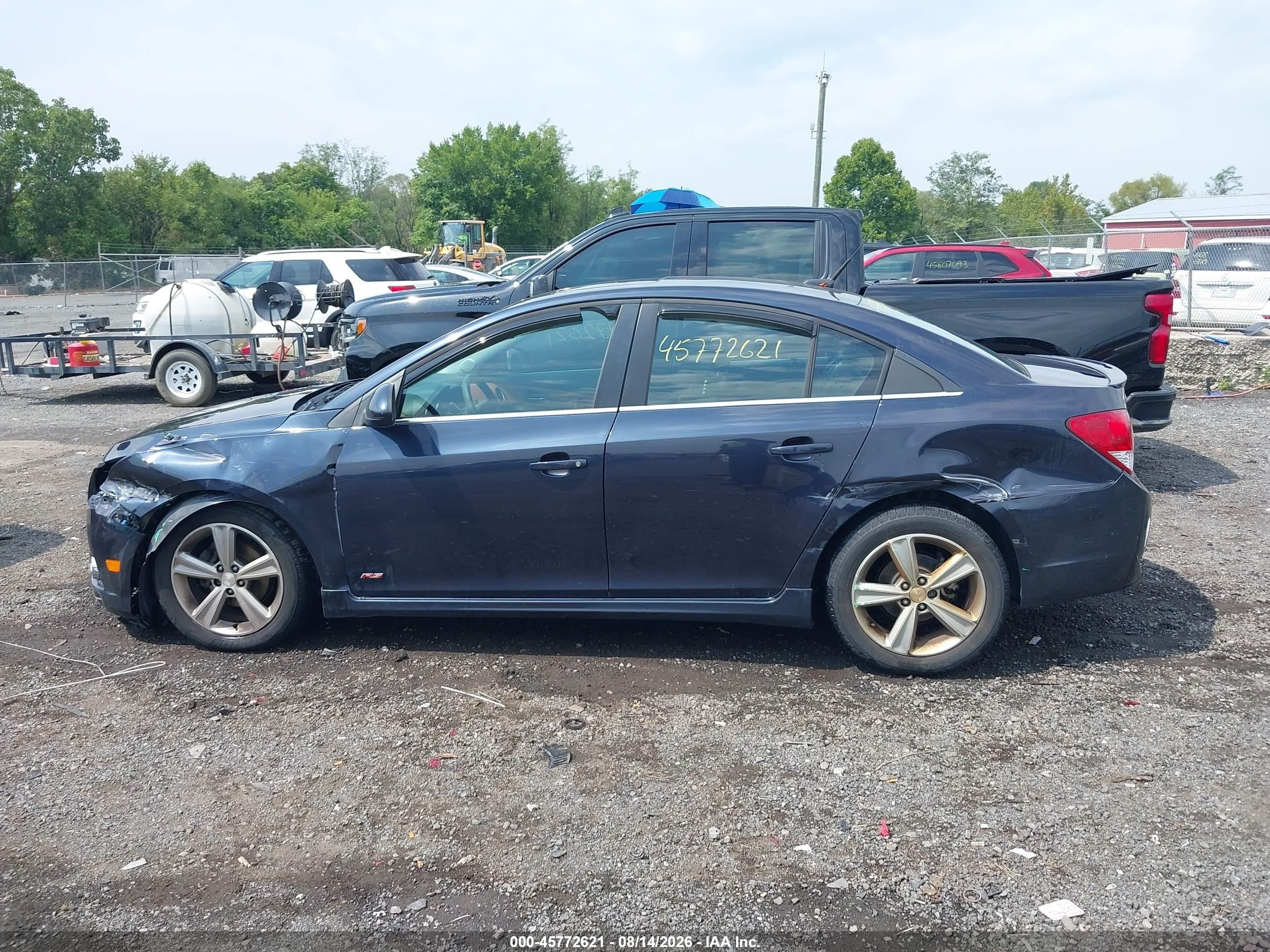 2014 Chevrolet Cruze 2lt Auto Blue vin: 1G1PE5SB1E7326988
