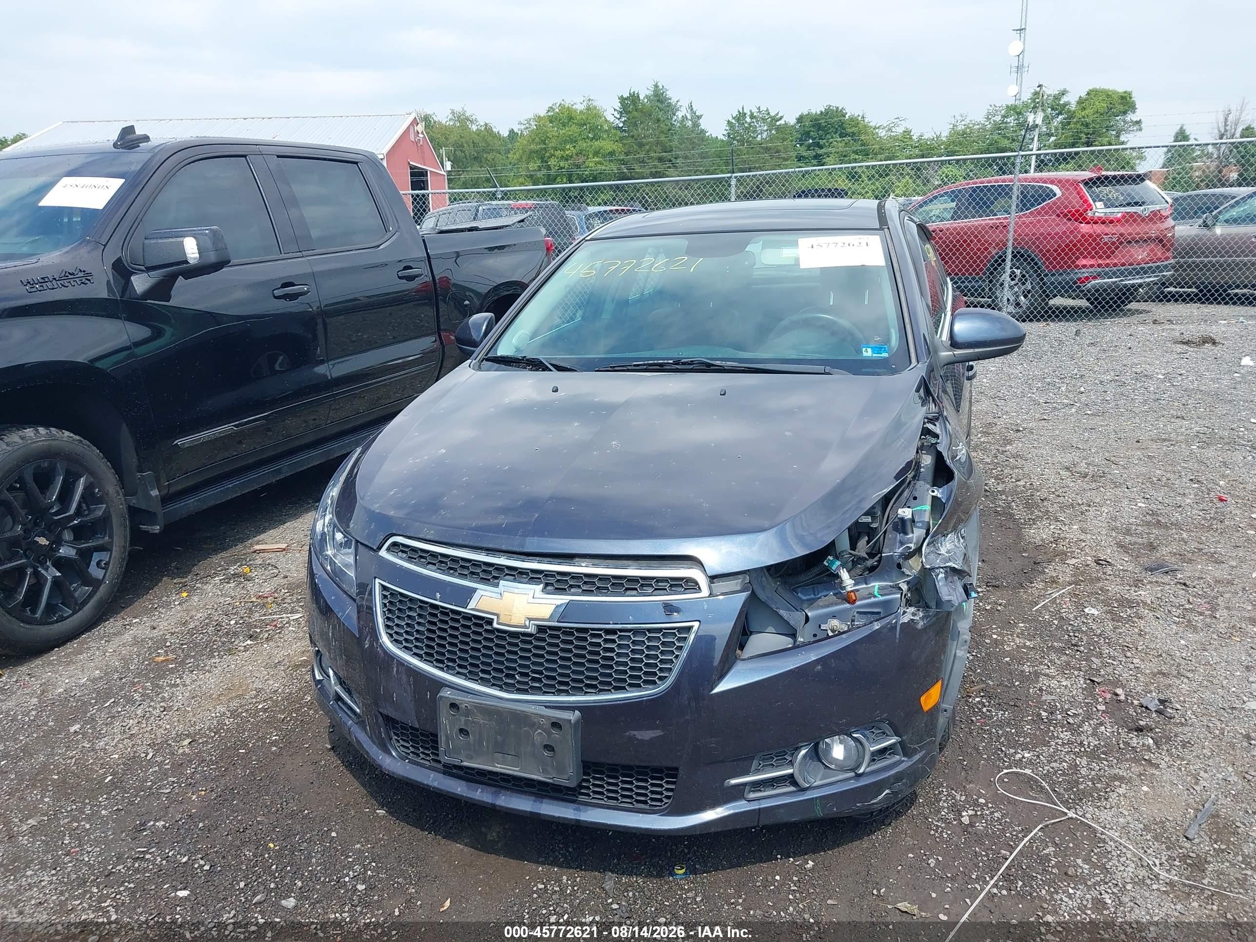 2014 Chevrolet Cruze 2lt Auto Blue vin: 1G1PE5SB1E7326988