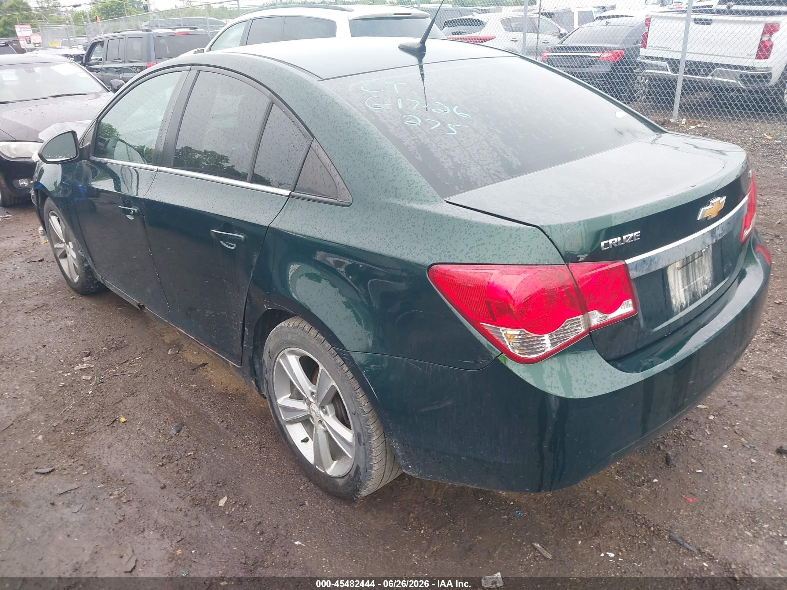 2014 Chevrolet Cruze 2lt Auto Green vin: 1G1PE5SB1E7380940