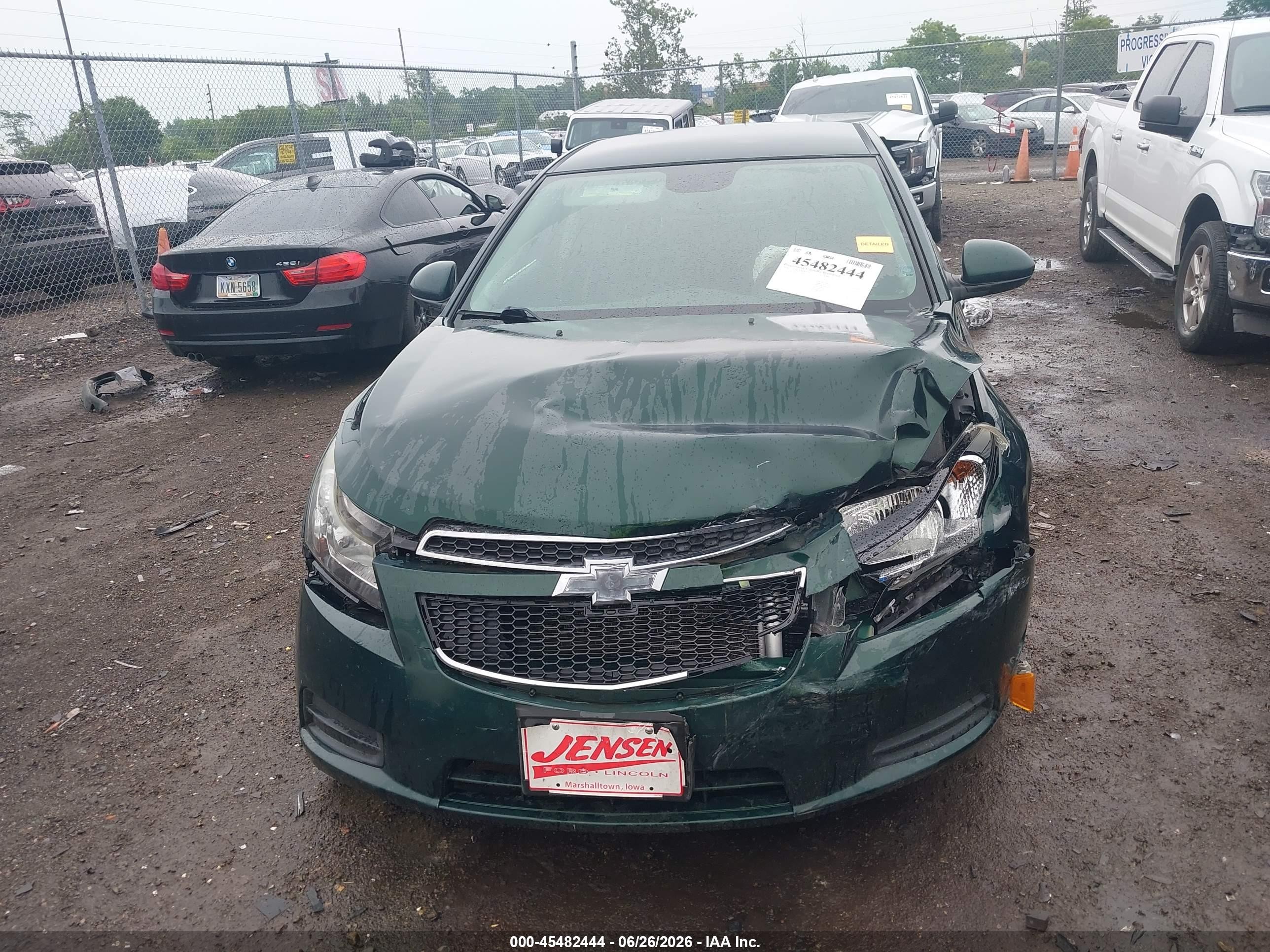 2014 Chevrolet Cruze 2lt Auto Green vin: 1G1PE5SB1E7380940