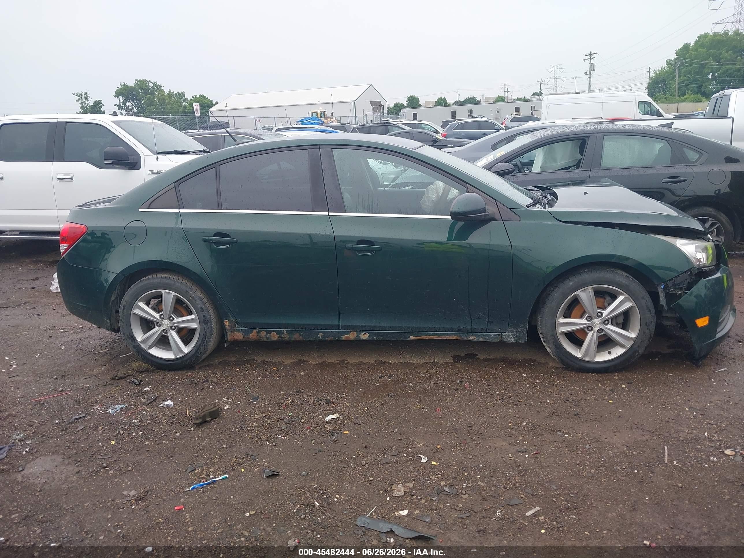 2014 Chevrolet Cruze 2lt Auto Green vin: 1G1PE5SB1E7380940