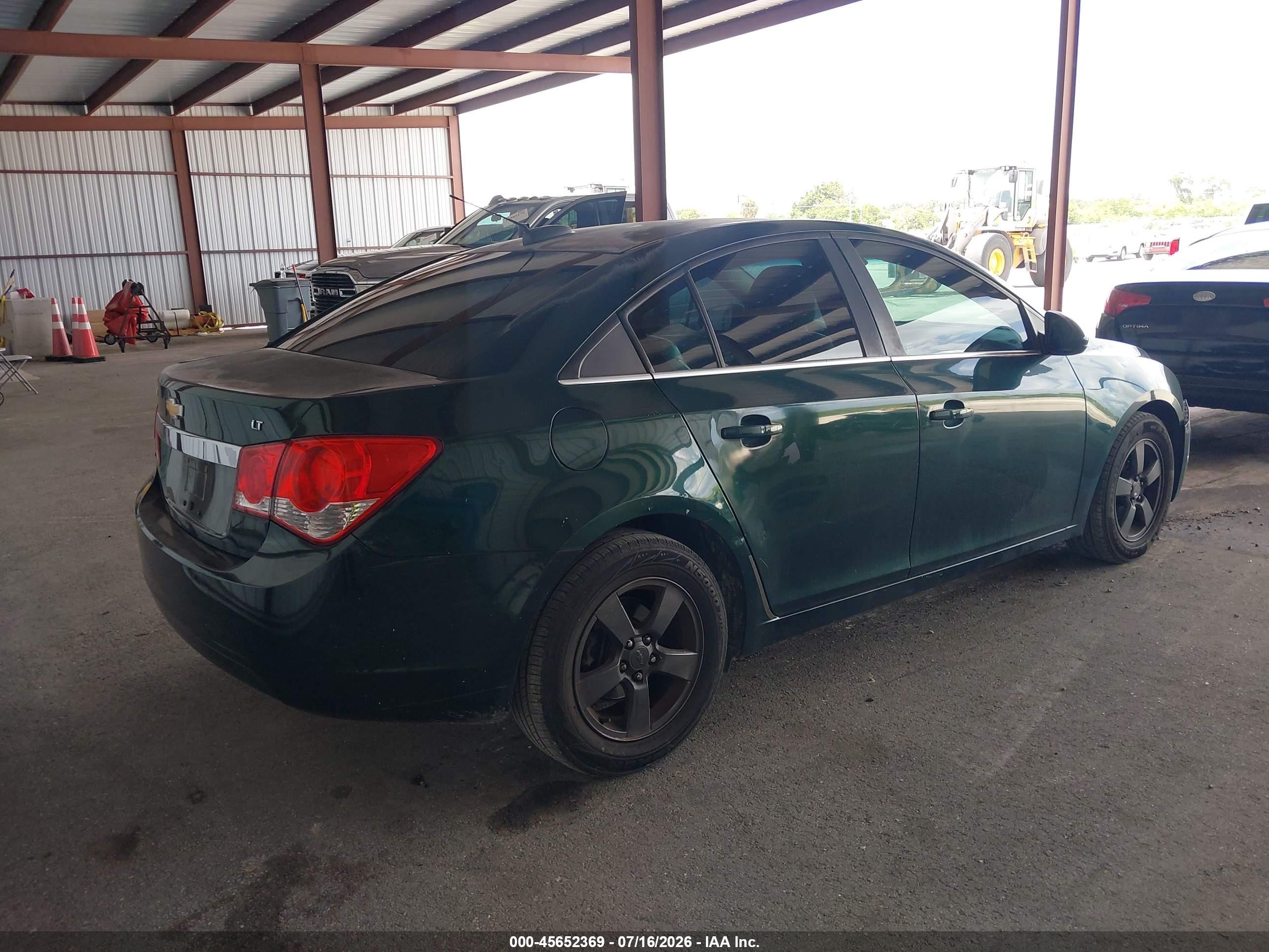 2015 Chevrolet Cruze 2lt Auto Green vin: 1G1PE5SB1F7172378