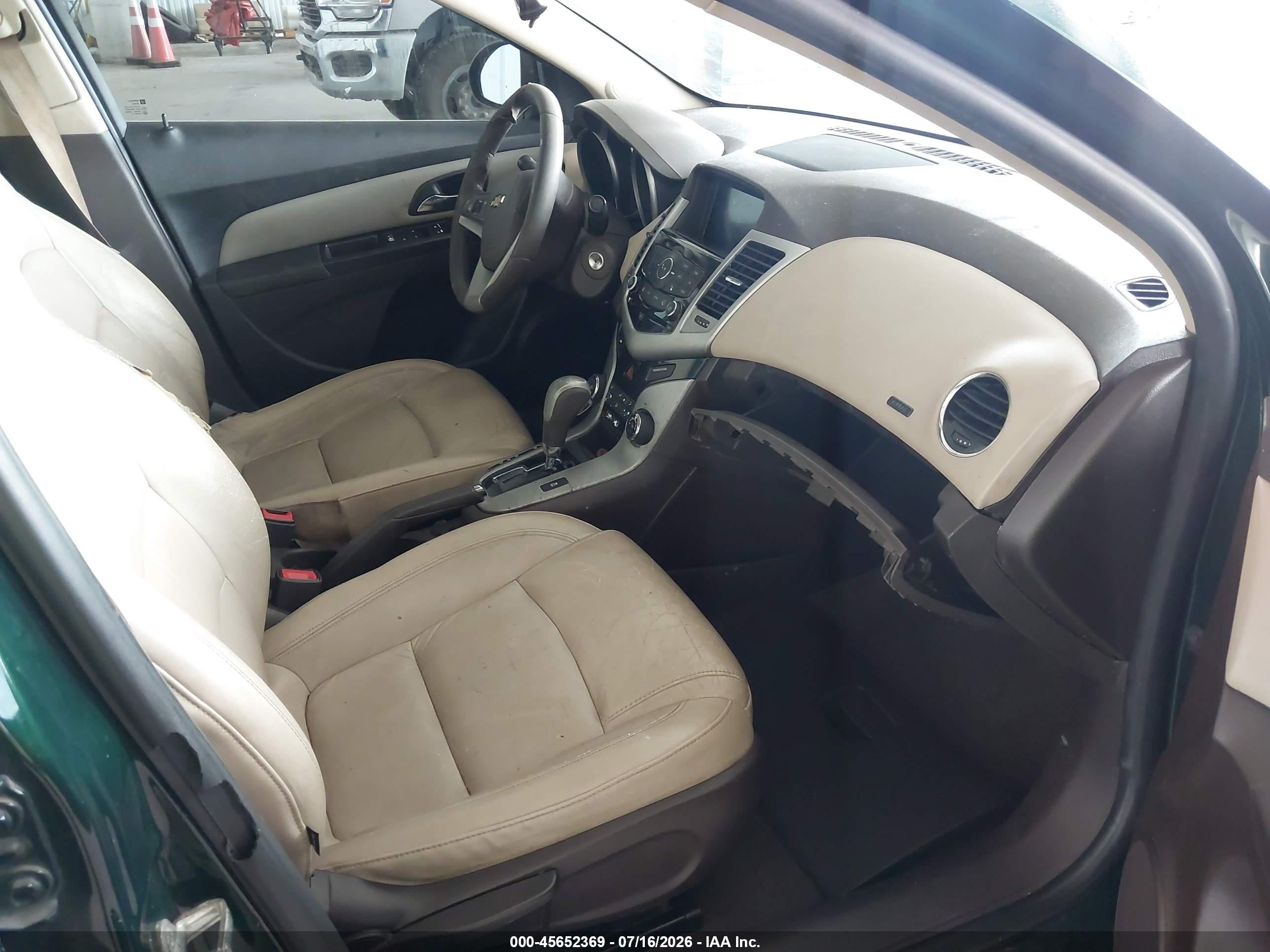 2015 Chevrolet Cruze 2lt Auto Green vin: 1G1PE5SB1F7172378
