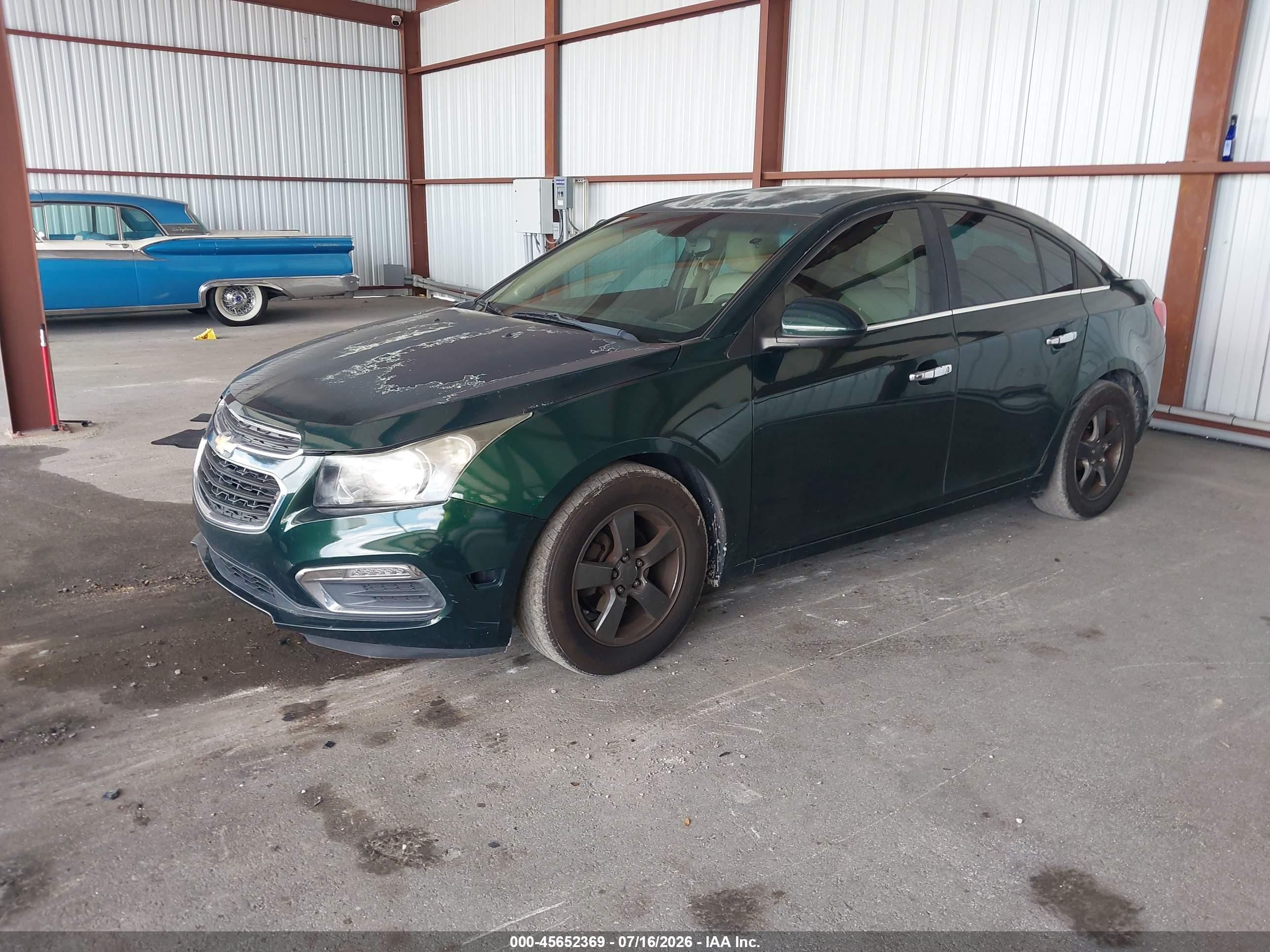 2015 Chevrolet Cruze 2lt Auto Green vin: 1G1PE5SB1F7172378