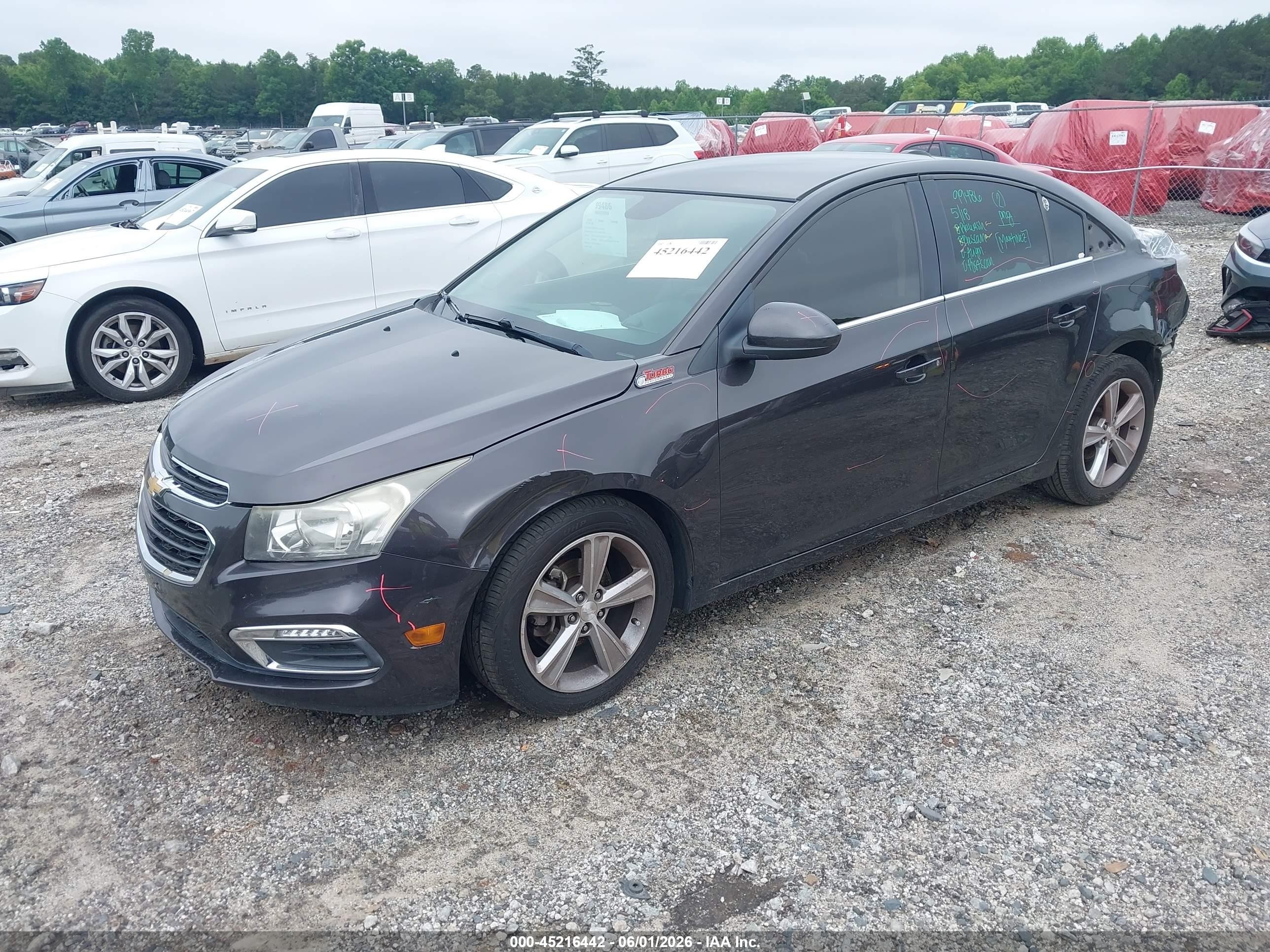 2015 Chevrolet Cruze 2lt Auto Gray vin: 1G1PE5SB1F7239156