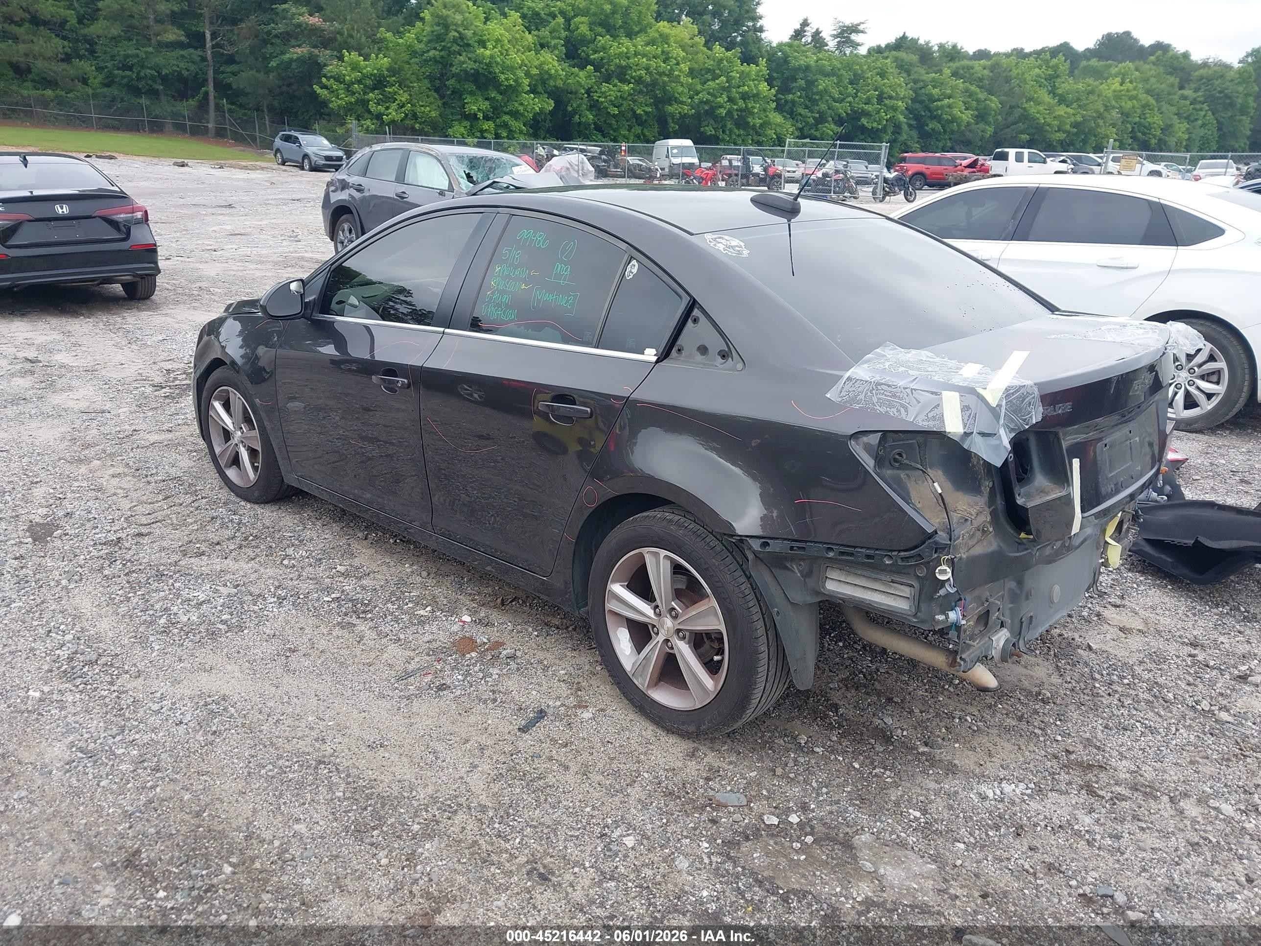 2015 Chevrolet Cruze 2lt Auto Gray vin: 1G1PE5SB1F7239156