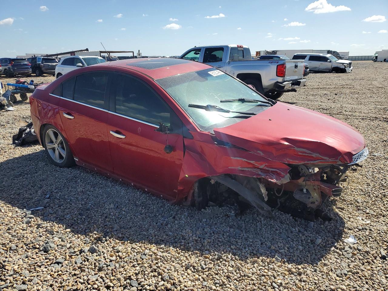 2013 Chevrolet Cruze Lt Red vin: 1G1PE5SB2D7116530