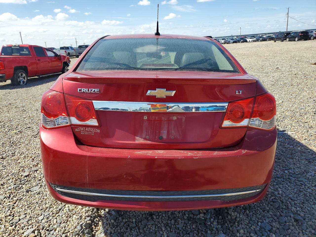 2013 Chevrolet Cruze Lt Red vin: 1G1PE5SB2D7116530