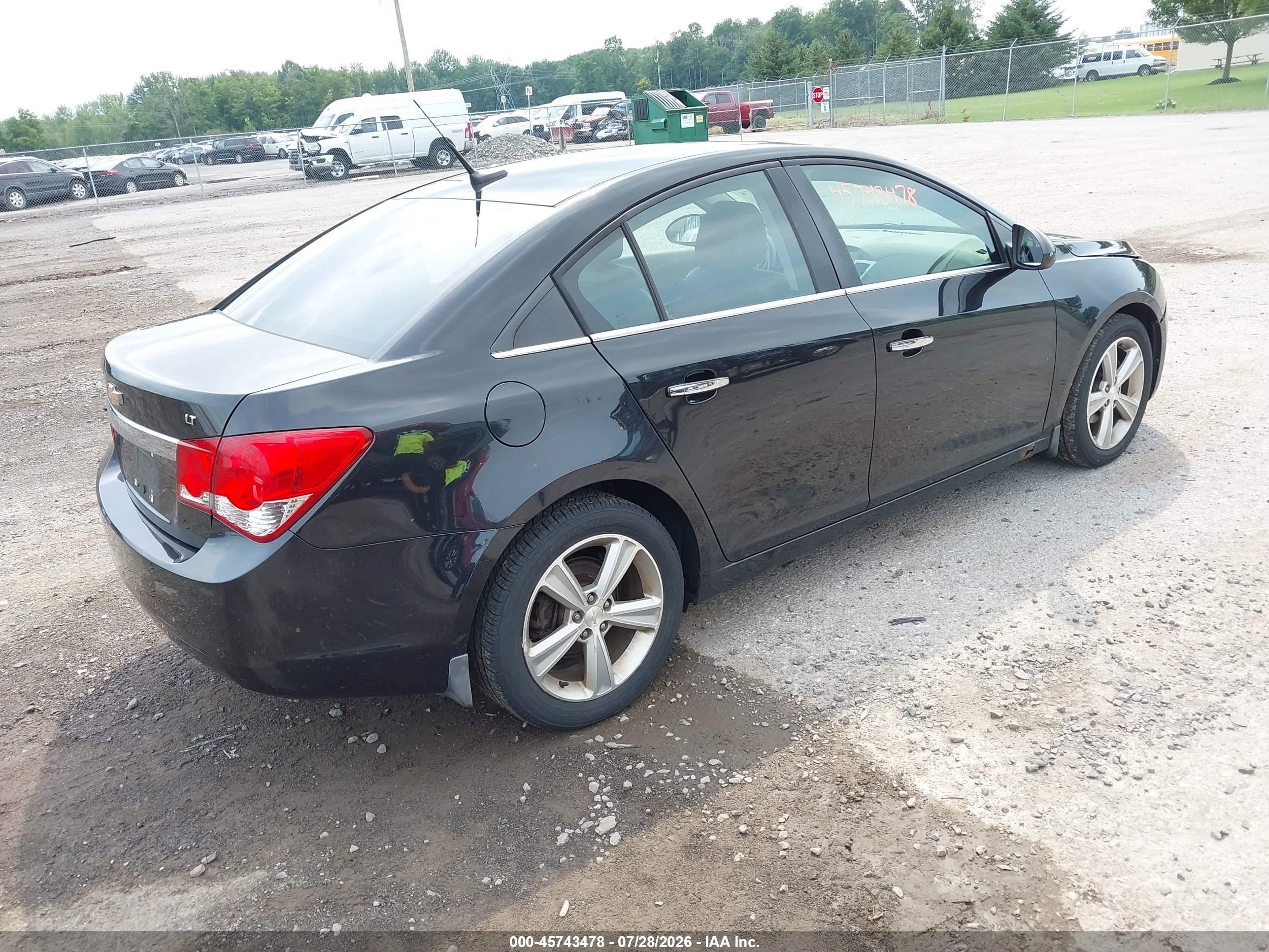 2013 Chevrolet Cruze 2lt Auto Black vin: 1G1PE5SB2D7173987
