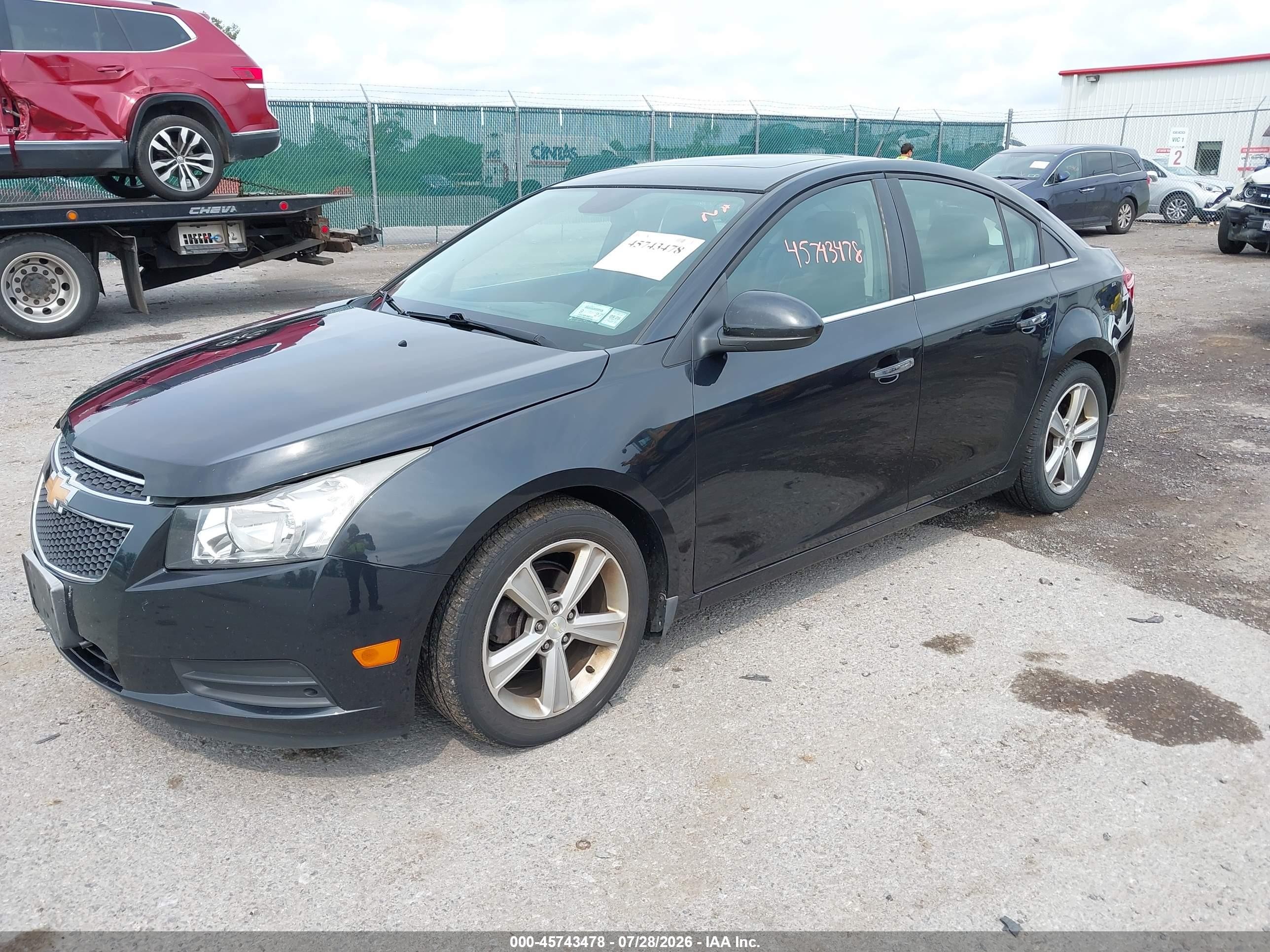 2013 Chevrolet Cruze 2lt Auto Black vin: 1G1PE5SB2D7173987