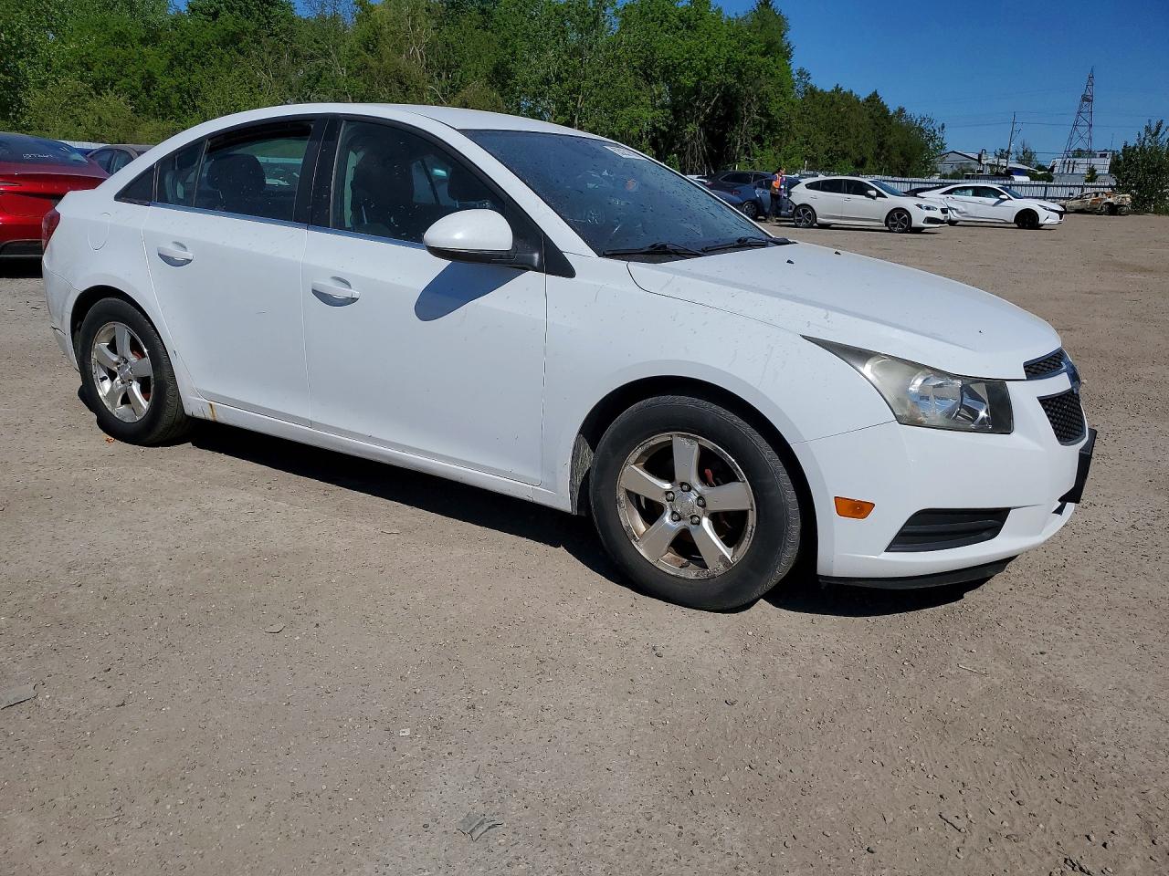 2013 Chevrolet Cruze Lt White vin: 1G1PE5SB2D7276438