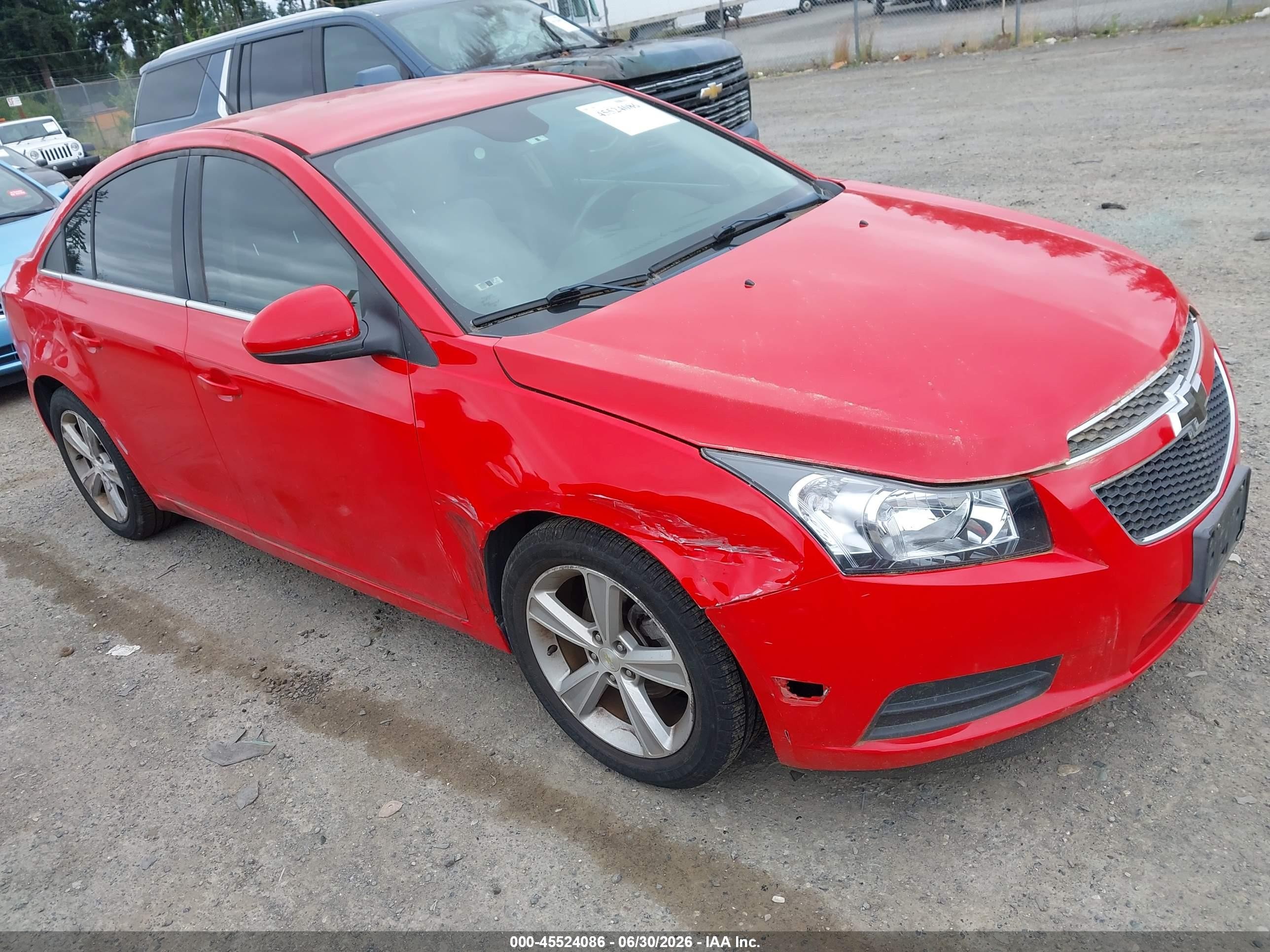 2014 Chevrolet Cruze 2lt Auto Red vin: 1G1PE5SB2E7383006