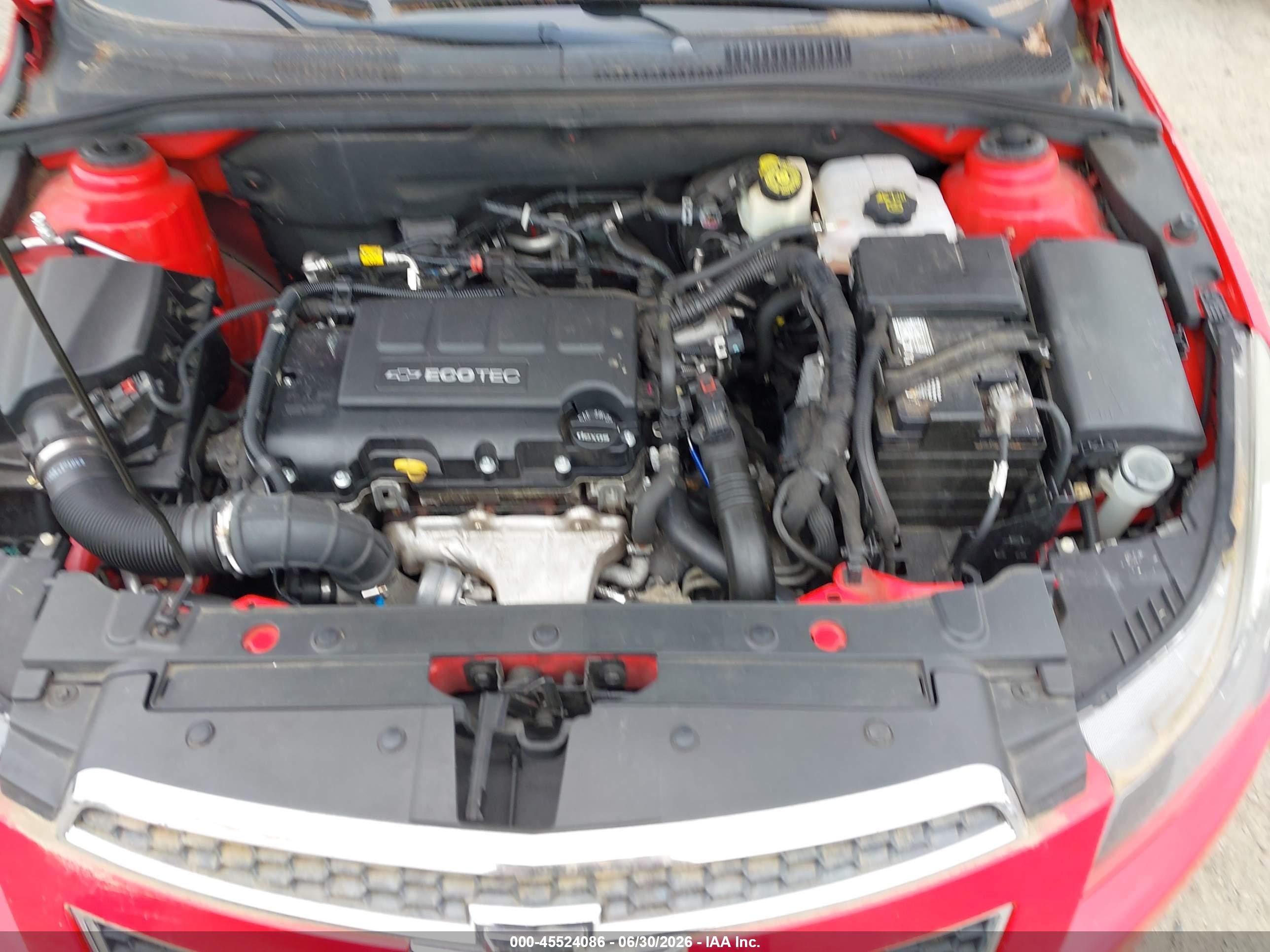 2014 Chevrolet Cruze 2lt Auto Red vin: 1G1PE5SB2E7383006