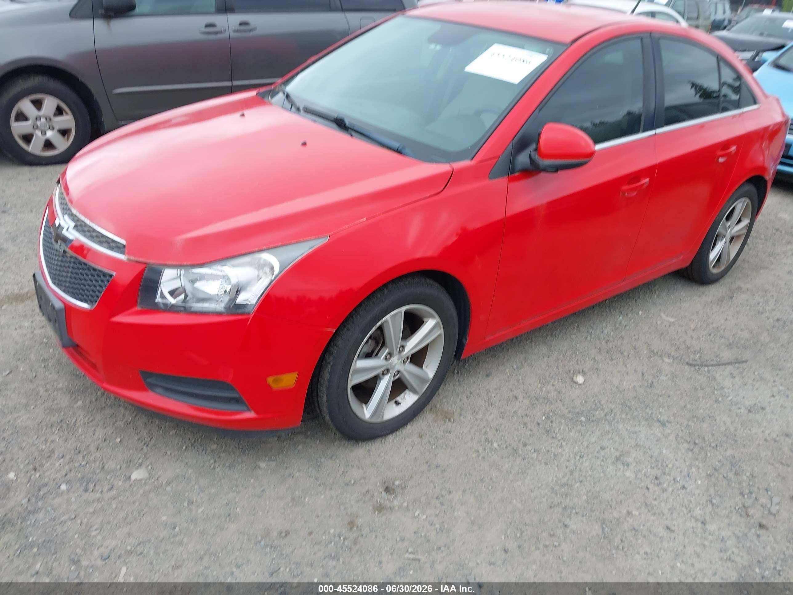 2014 Chevrolet Cruze 2lt Auto Red vin: 1G1PE5SB2E7383006