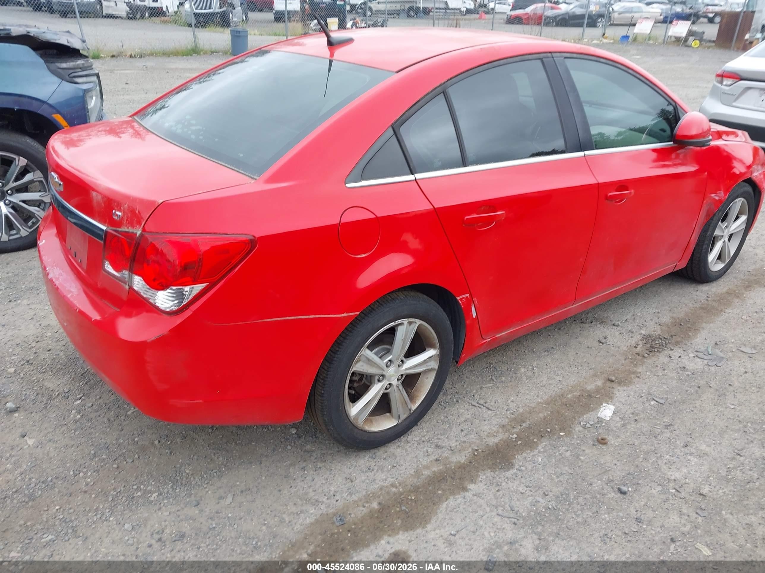 2014 Chevrolet Cruze 2lt Auto Red vin: 1G1PE5SB2E7383006
