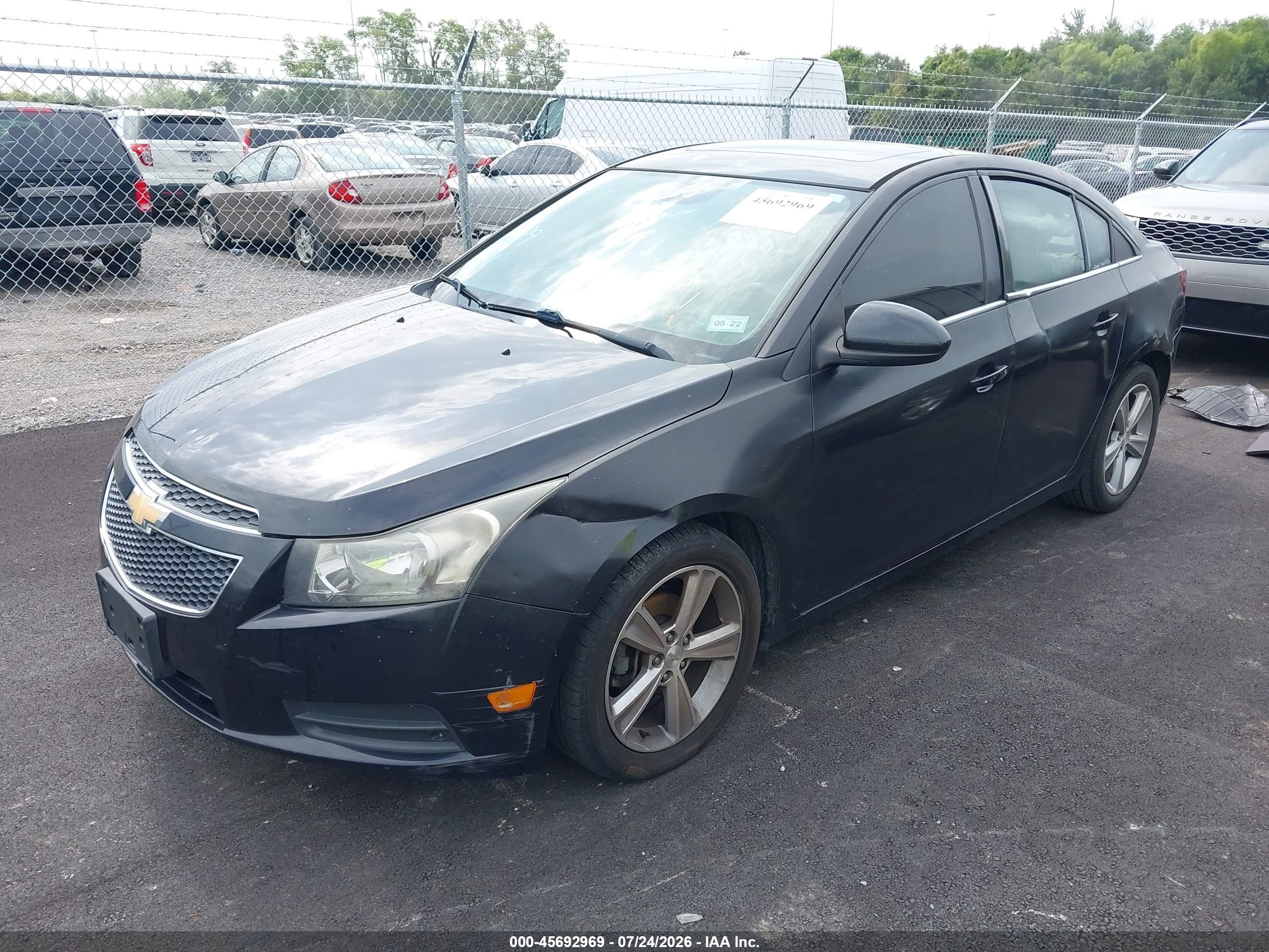 2014 Chevrolet Cruze 2lt Auto Black vin: 1G1PE5SB2E7466564