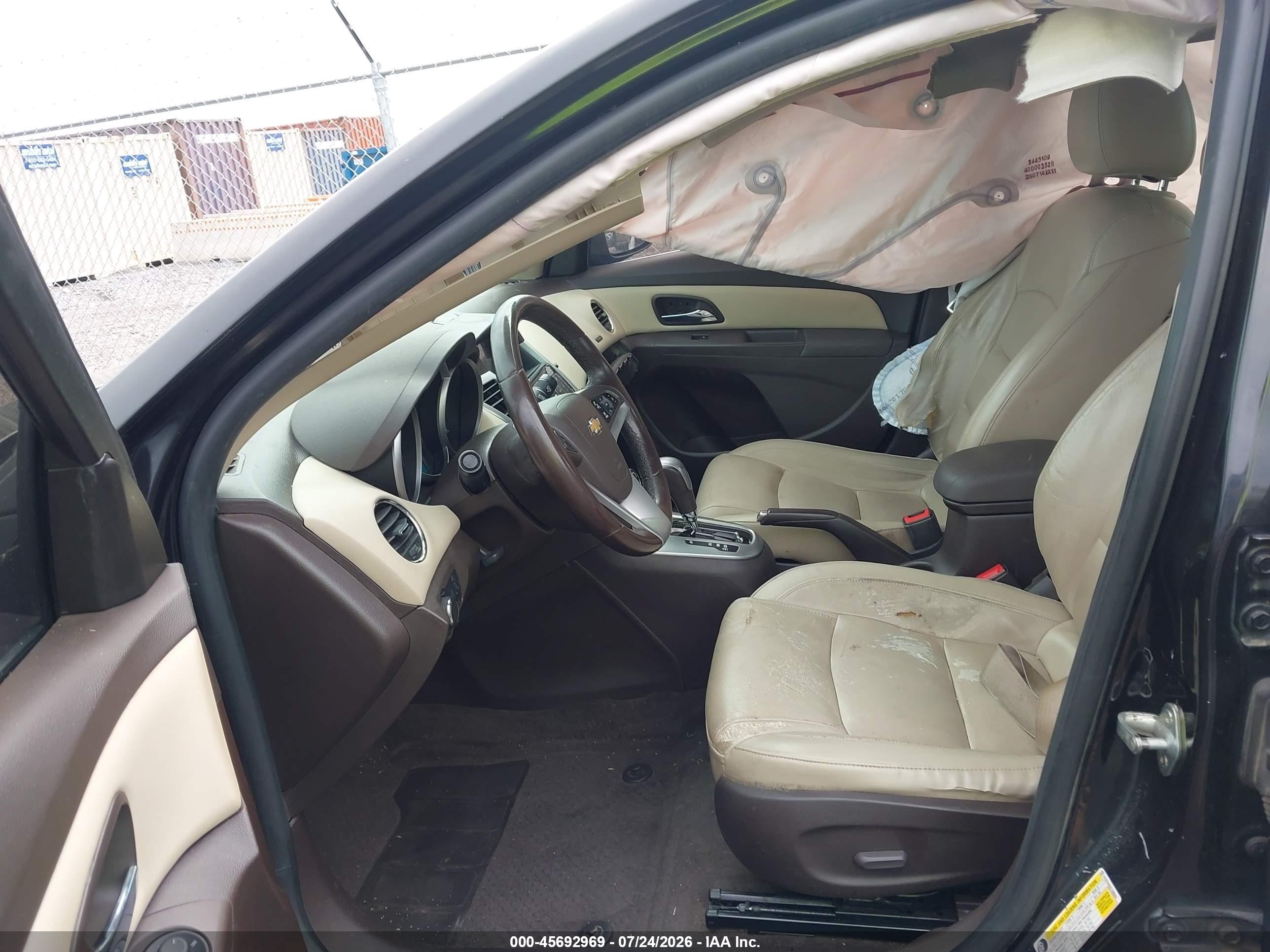 2014 Chevrolet Cruze 2lt Auto Black vin: 1G1PE5SB2E7466564