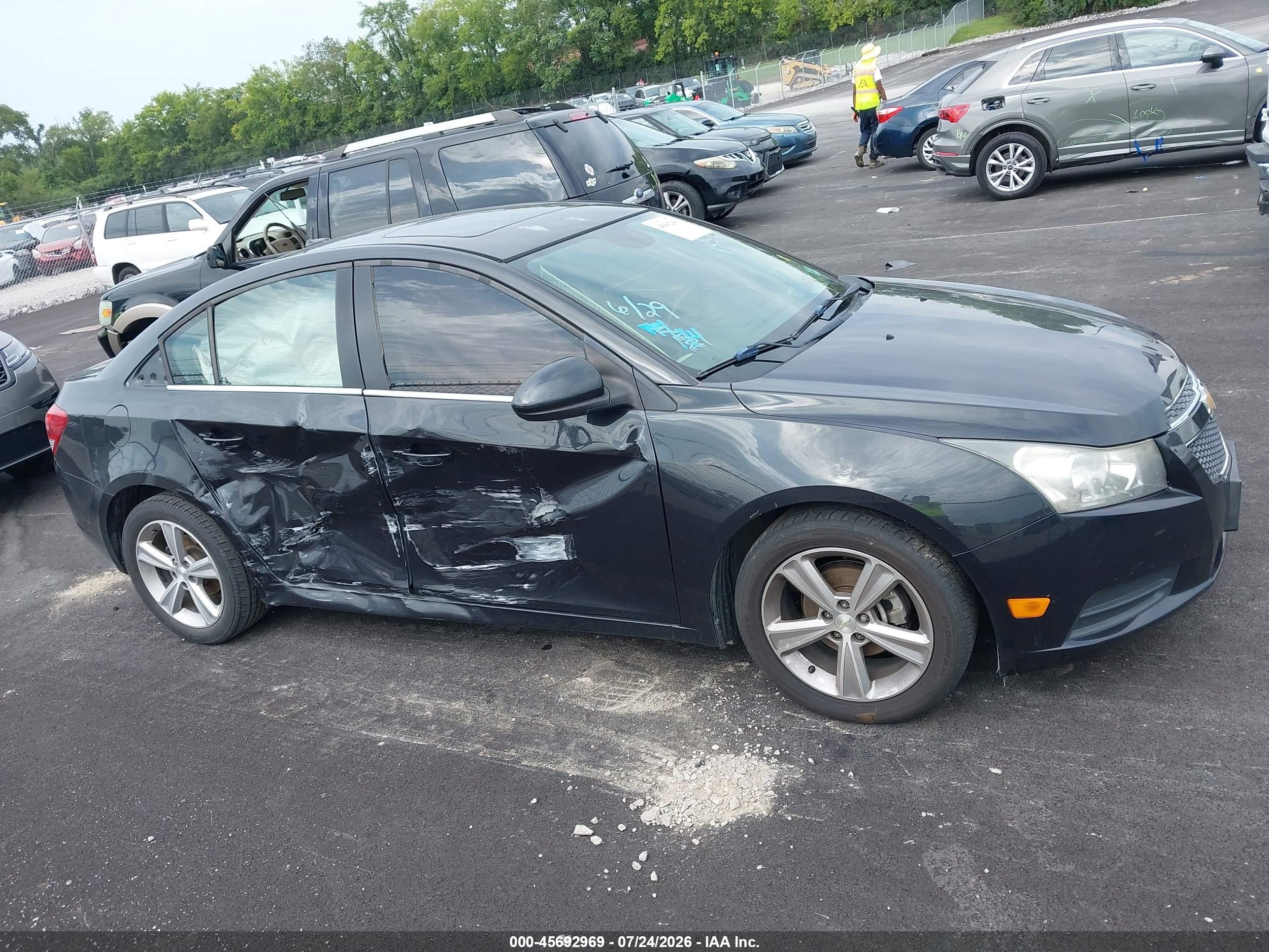 2014 Chevrolet Cruze 2lt Auto Black vin: 1G1PE5SB2E7466564