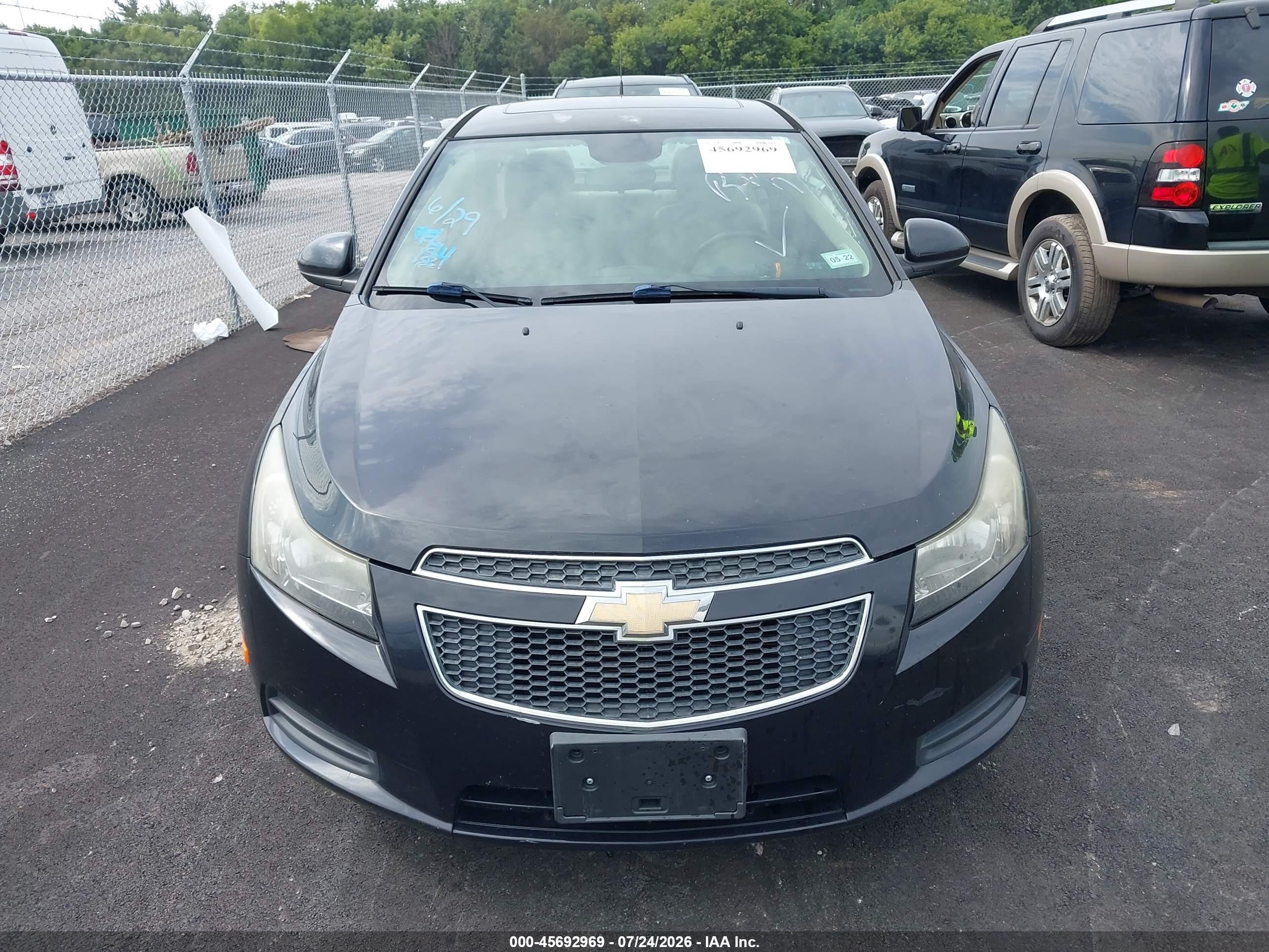 2014 Chevrolet Cruze 2lt Auto Black vin: 1G1PE5SB2E7466564