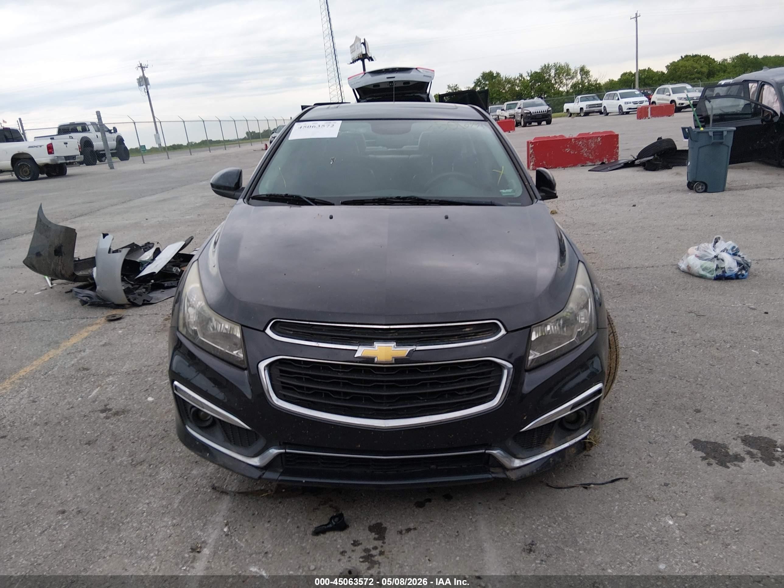 2015 Chevrolet Cruze 2lt Auto Black vin: 1G1PE5SB2F7144475