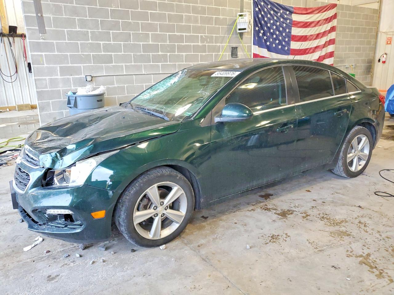 2015 Chevrolet Cruze Lt Green vin: 1G1PE5SB2F7170915