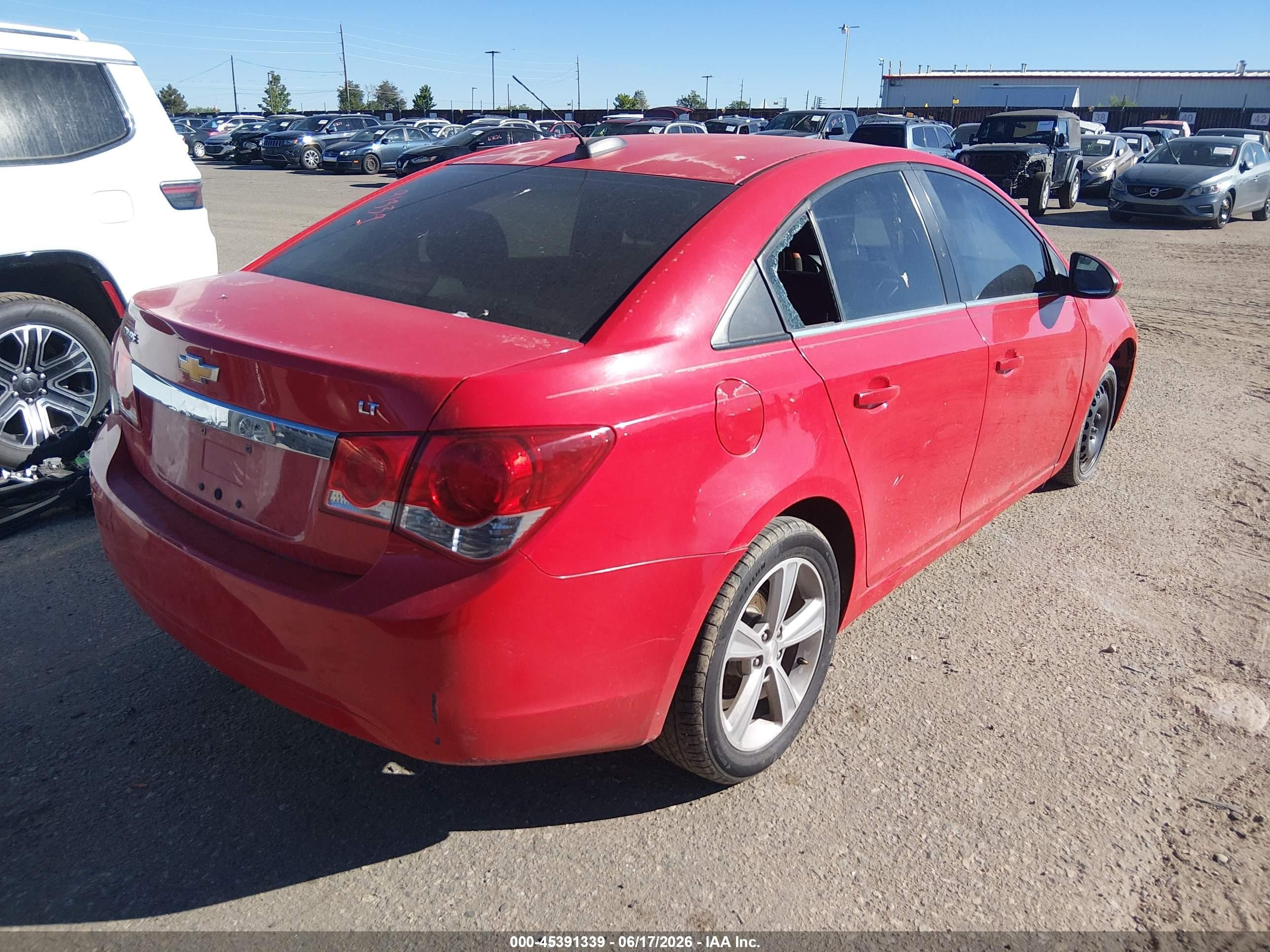 2015 Chevrolet Cruze 2lt Auto Red vin: 1G1PE5SB2F7175838