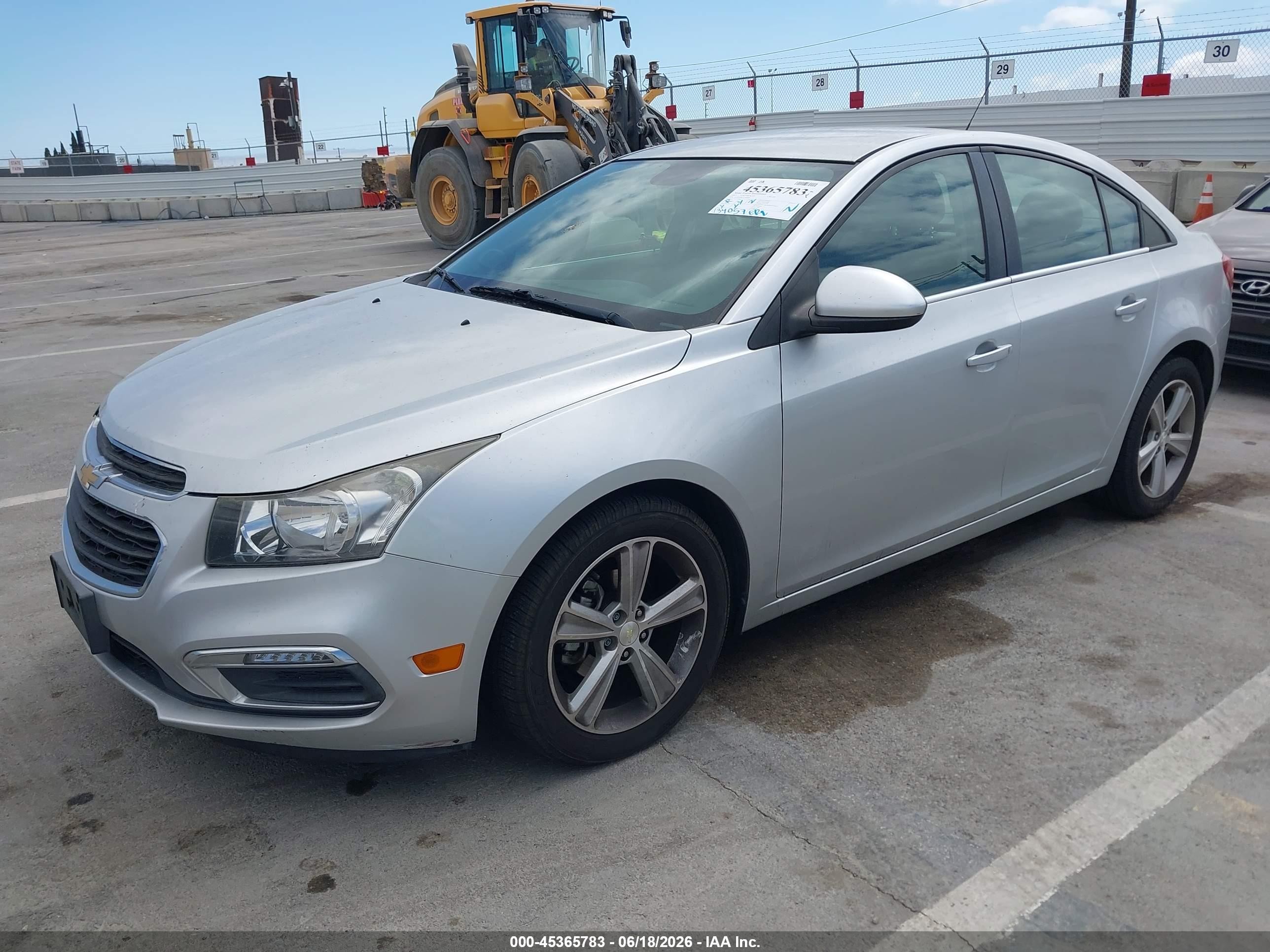 2015 Chevrolet Cruze 2lt Auto Silver vin: 1G1PE5SB2F7204688