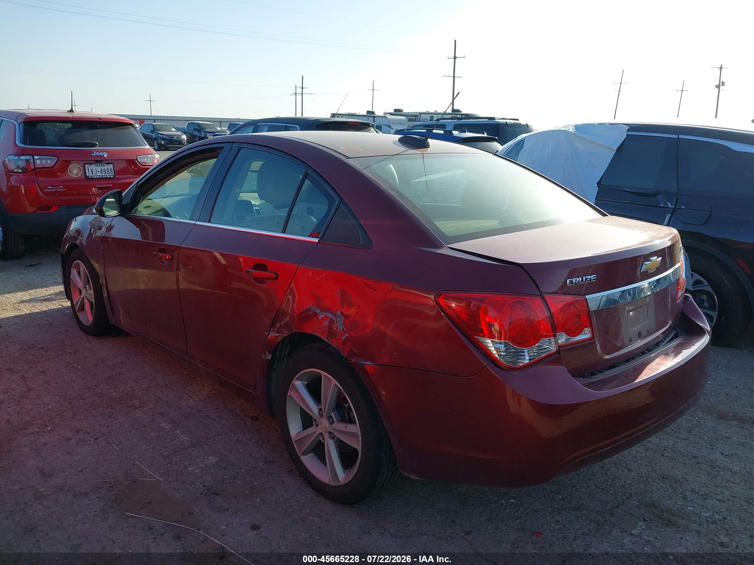 2015 Chevrolet Cruze 2lt Auto Maroon vin: 1G1PE5SB2F7206831