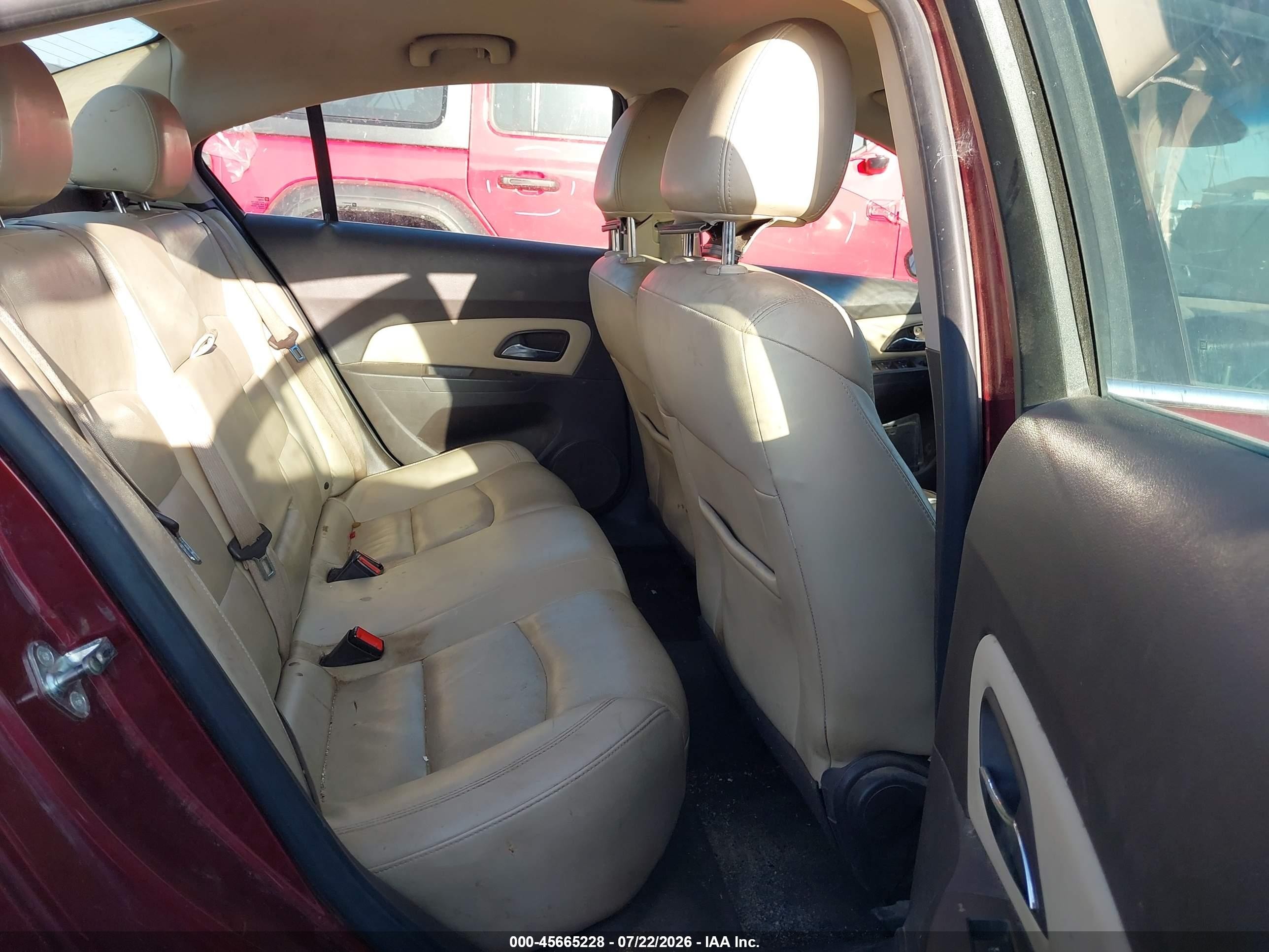 2015 Chevrolet Cruze 2lt Auto Maroon vin: 1G1PE5SB2F7206831