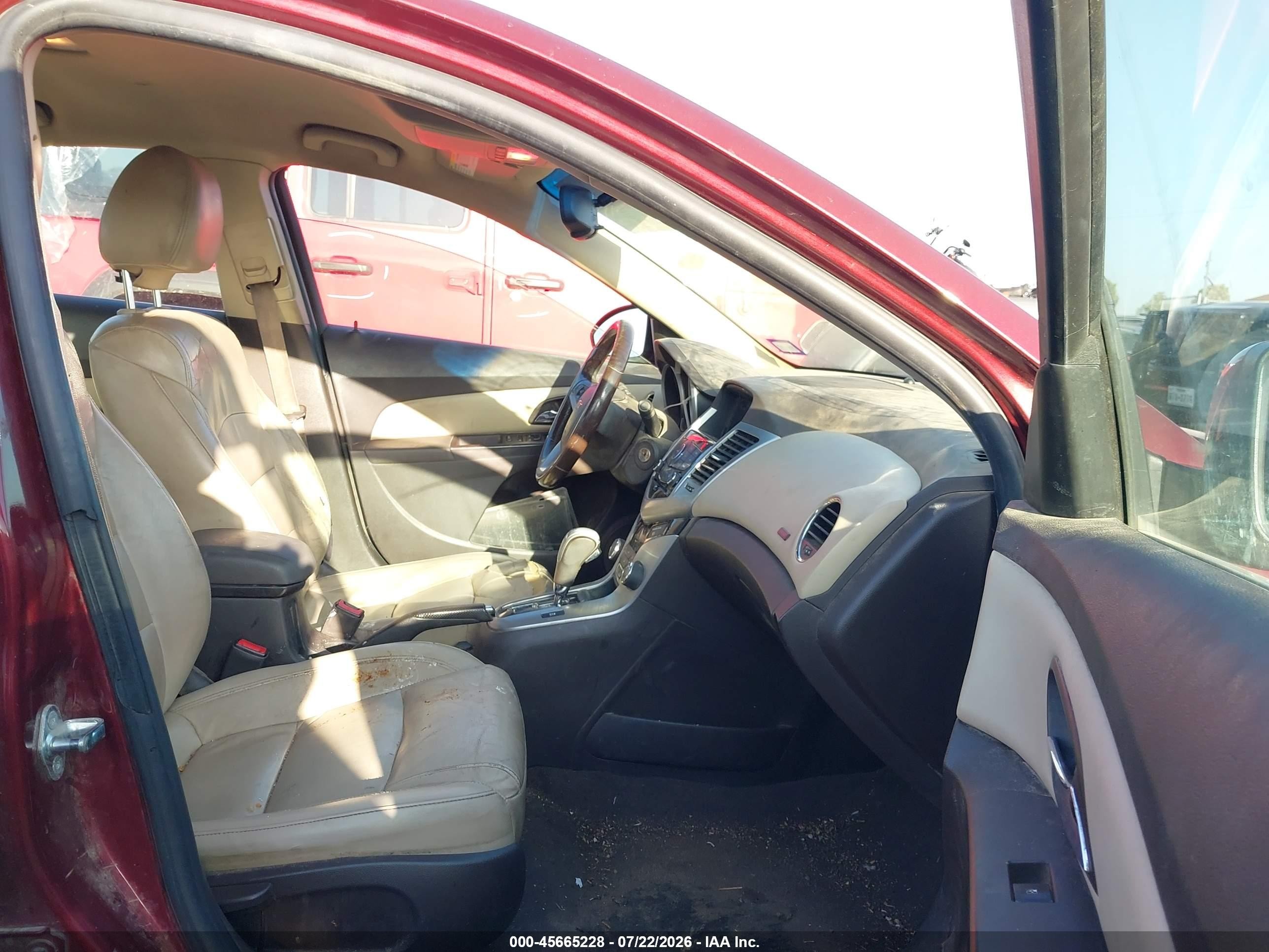 2015 Chevrolet Cruze 2lt Auto Maroon vin: 1G1PE5SB2F7206831